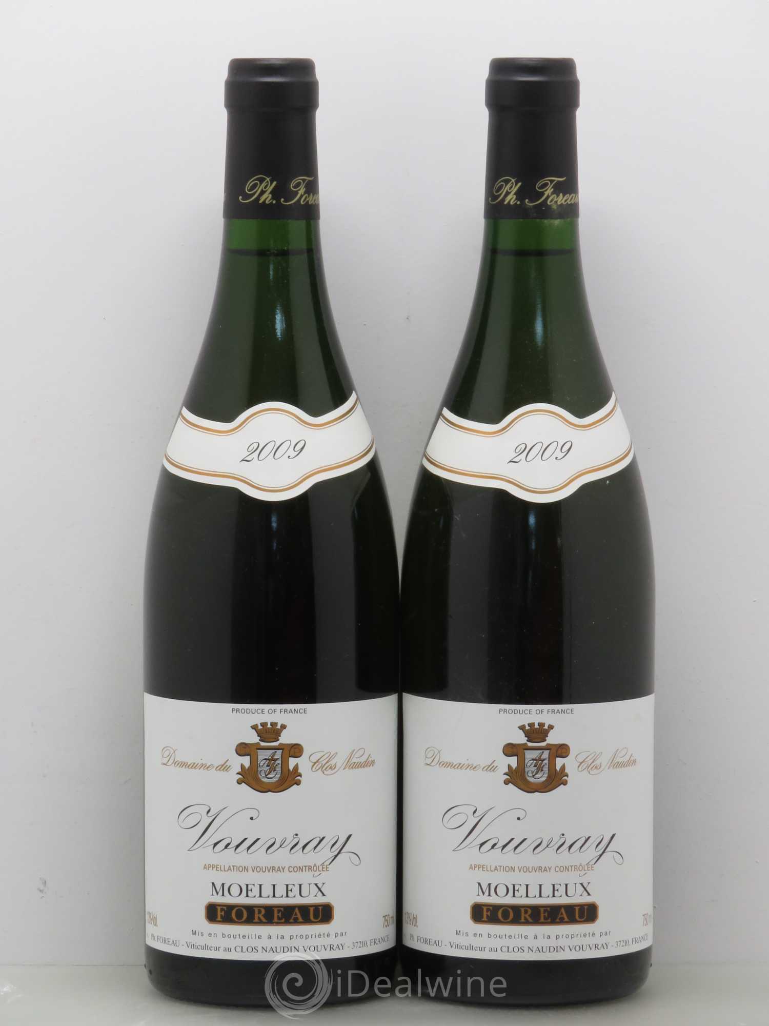 Vouvray Moelleux Clos Naudin - Philippe Foreau 2009 - Lotto di 2 bottiglie - 0
