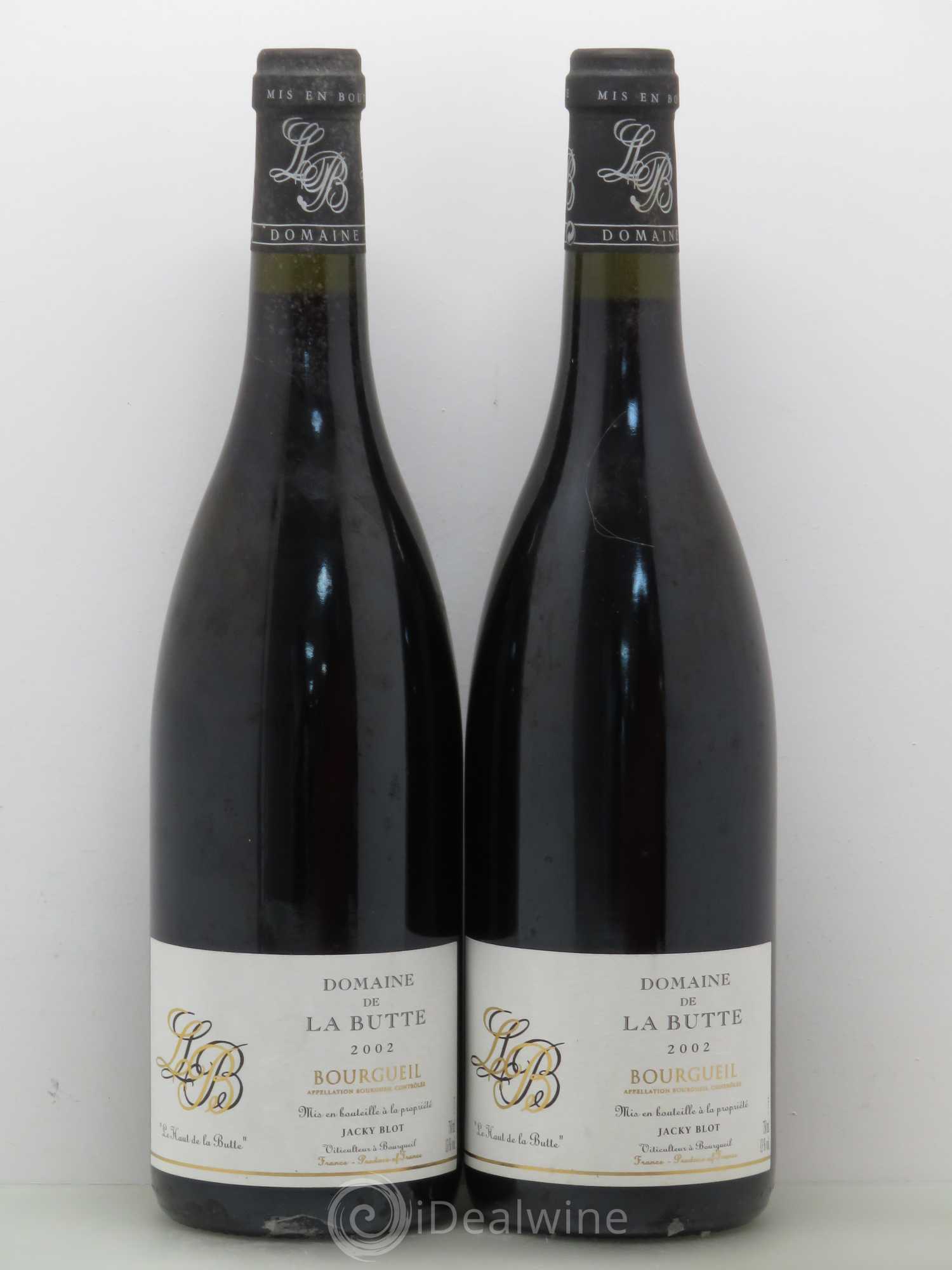 Bourgueil Le Haut de La Butte Domaine de La Butte - Jacky Blot 2002 - Lot de 2 bouteilles - 0