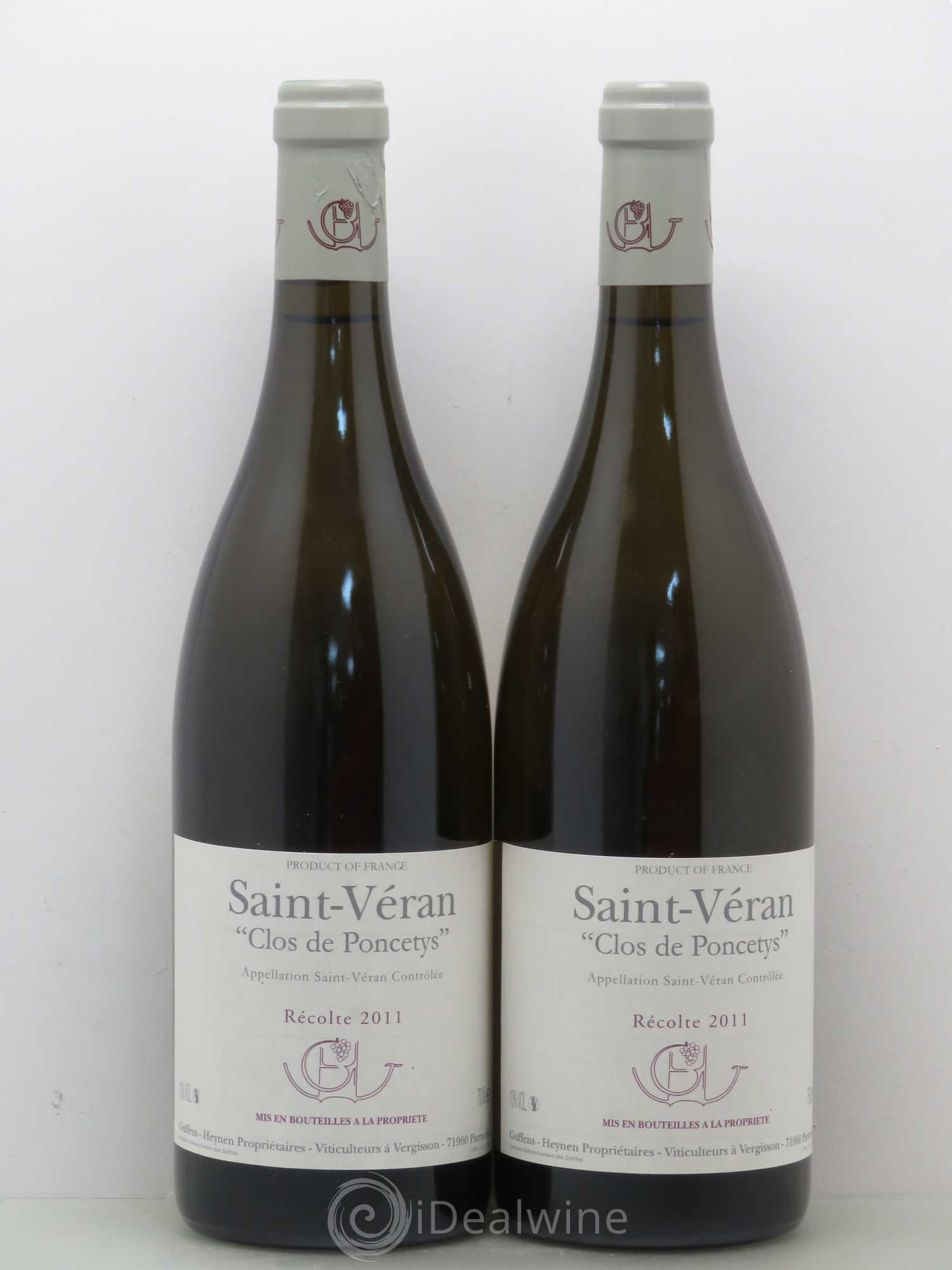 Saint-Véran Clos de Poncetys Guffens-Heynen 2011 - Lot de 2 bouteilles - 0