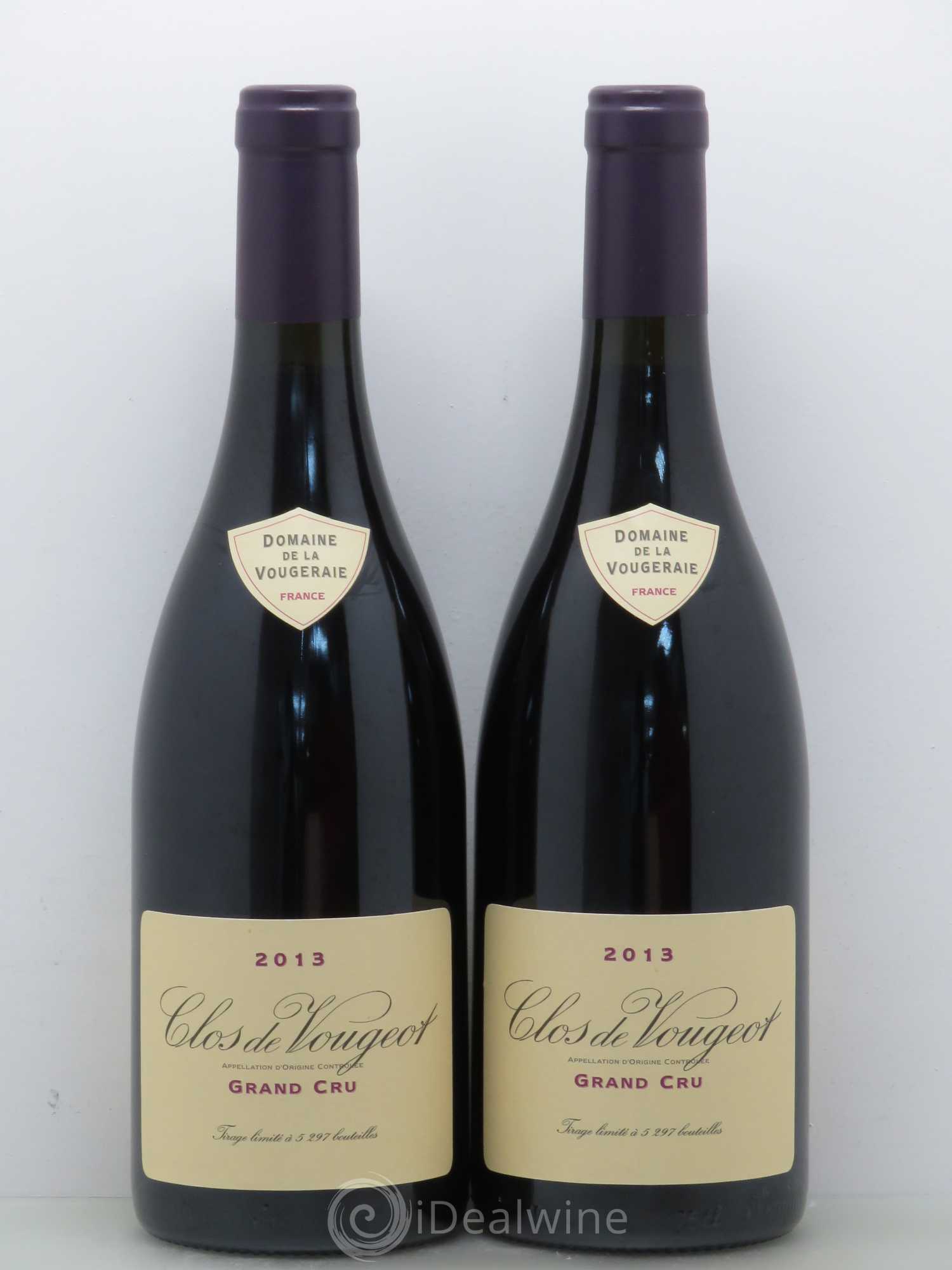 Clos de Vougeot Grand Cru La Vougeraie 2013 - Lot de 2 bouteilles - 0