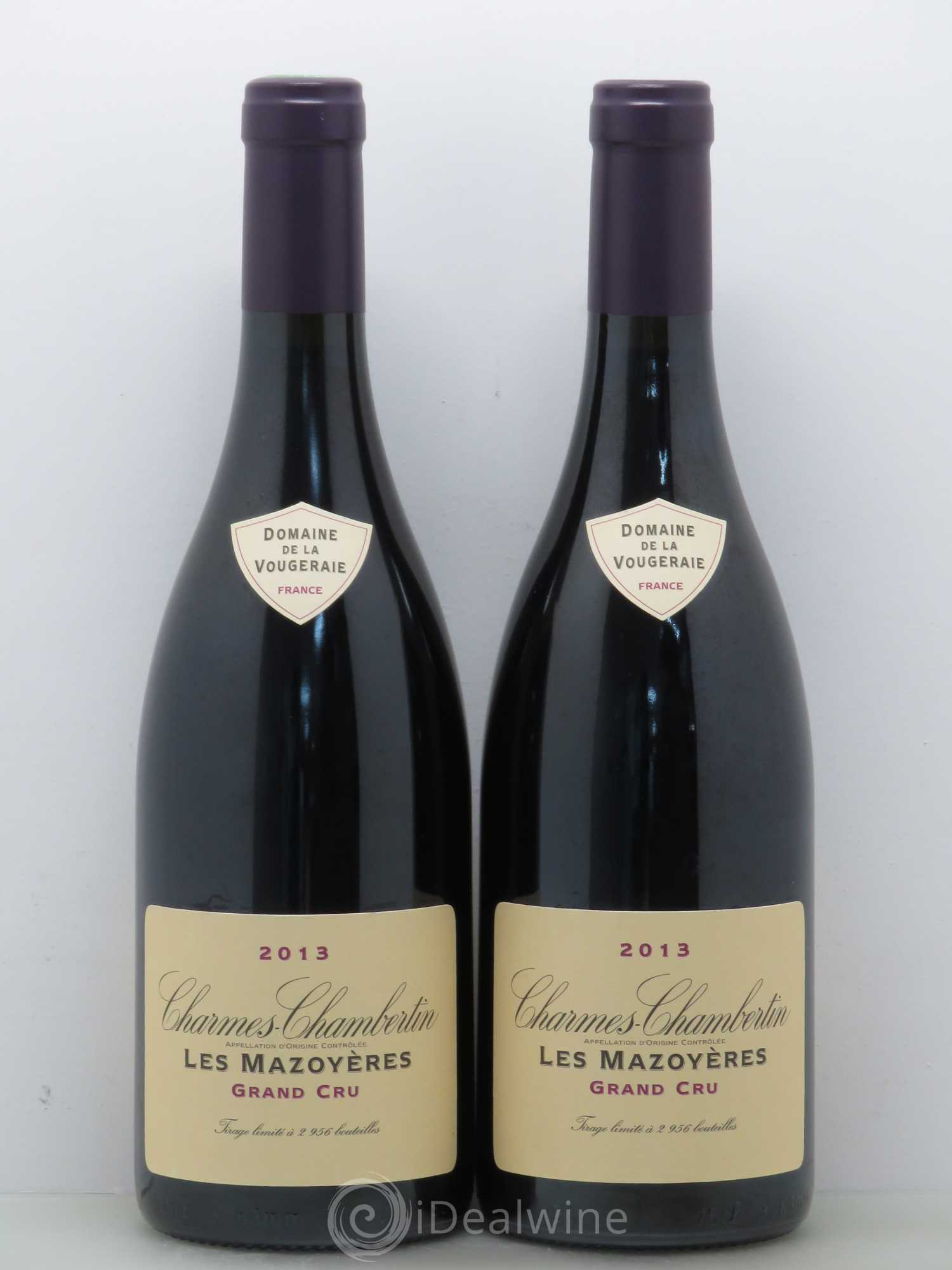 Charmes-Chambertin Grand Cru Les Mazoyères La Vougeraie 2013 - Lot de 2 bouteilles - 0