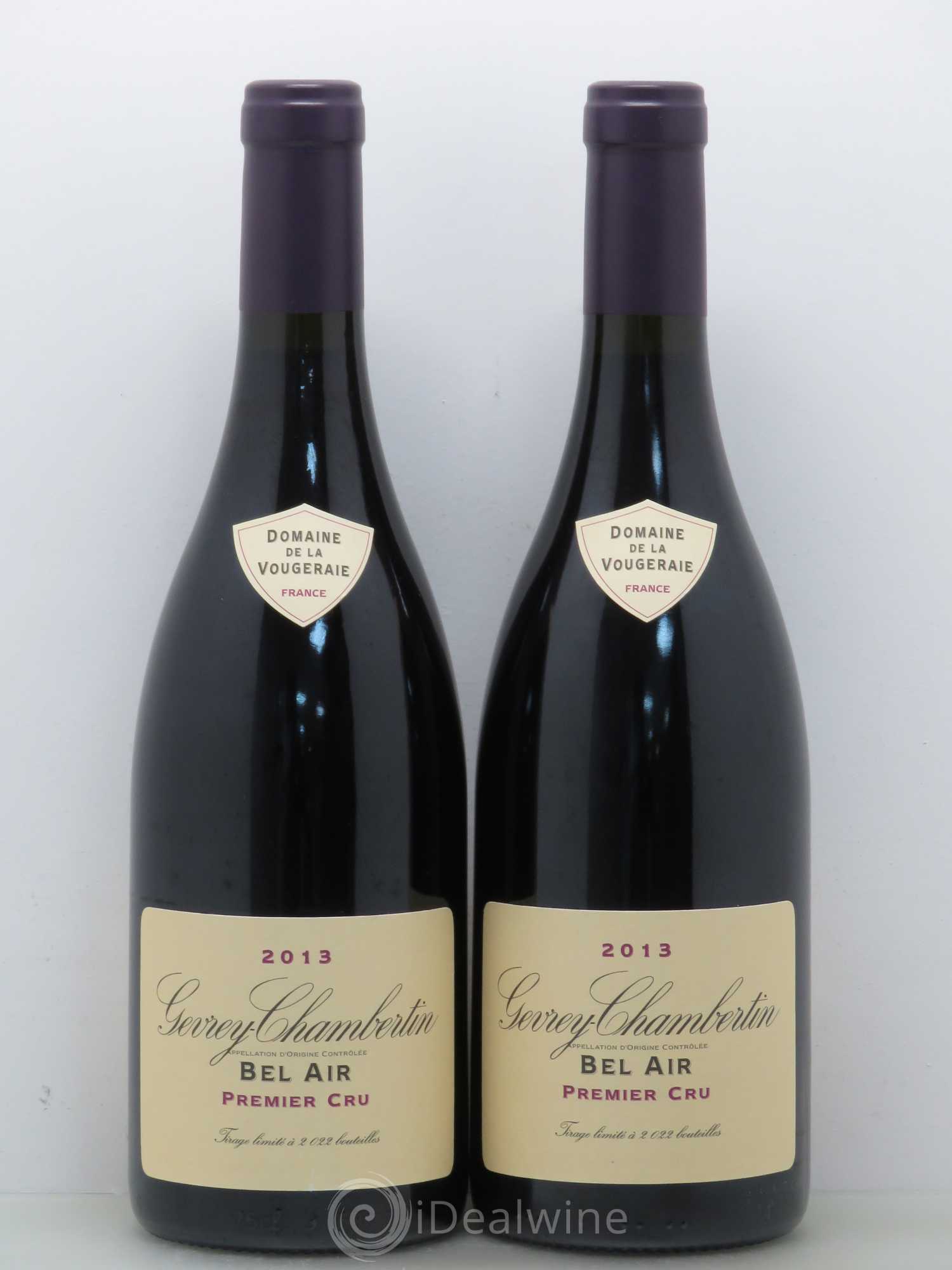 Gevrey-Chambertin 1er Cru Bel Air Domaine De La Vougeraie 2013 - Posten von 2 Flaschen - 0