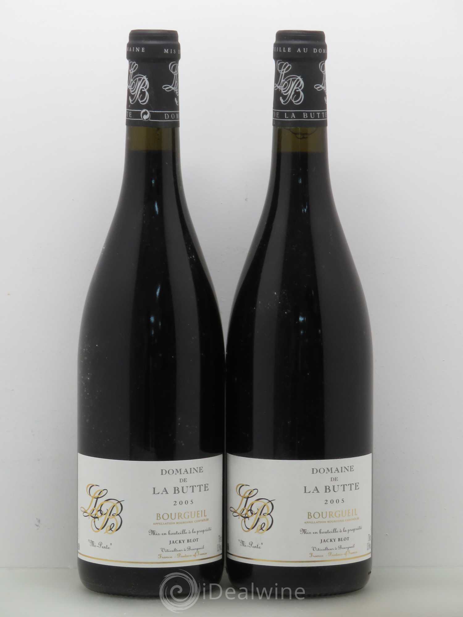 Bourgueil Mi-Pente Domaine de La Butte - Jacky Blot 2005 - Lot de 2 bouteilles - 0