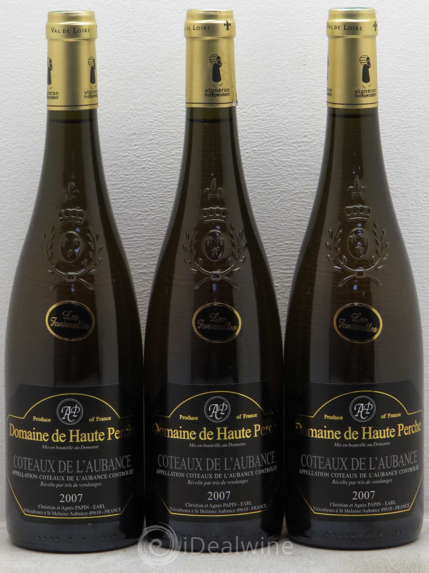 Coteaux de l'Aubance Domaine de la Haute Perche Les Fontenelles (sans prix de réserve) 2007 - Lotto di 3 bottiglie - 0
