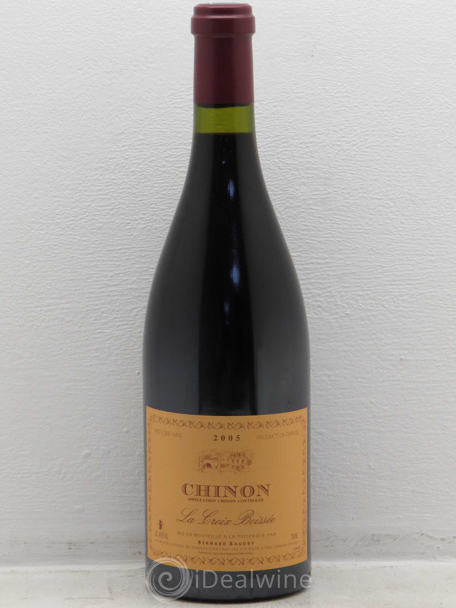 Chinon La Croix Boissée Bernard Baudry 2005 - Lot de 1 bouteille - 0