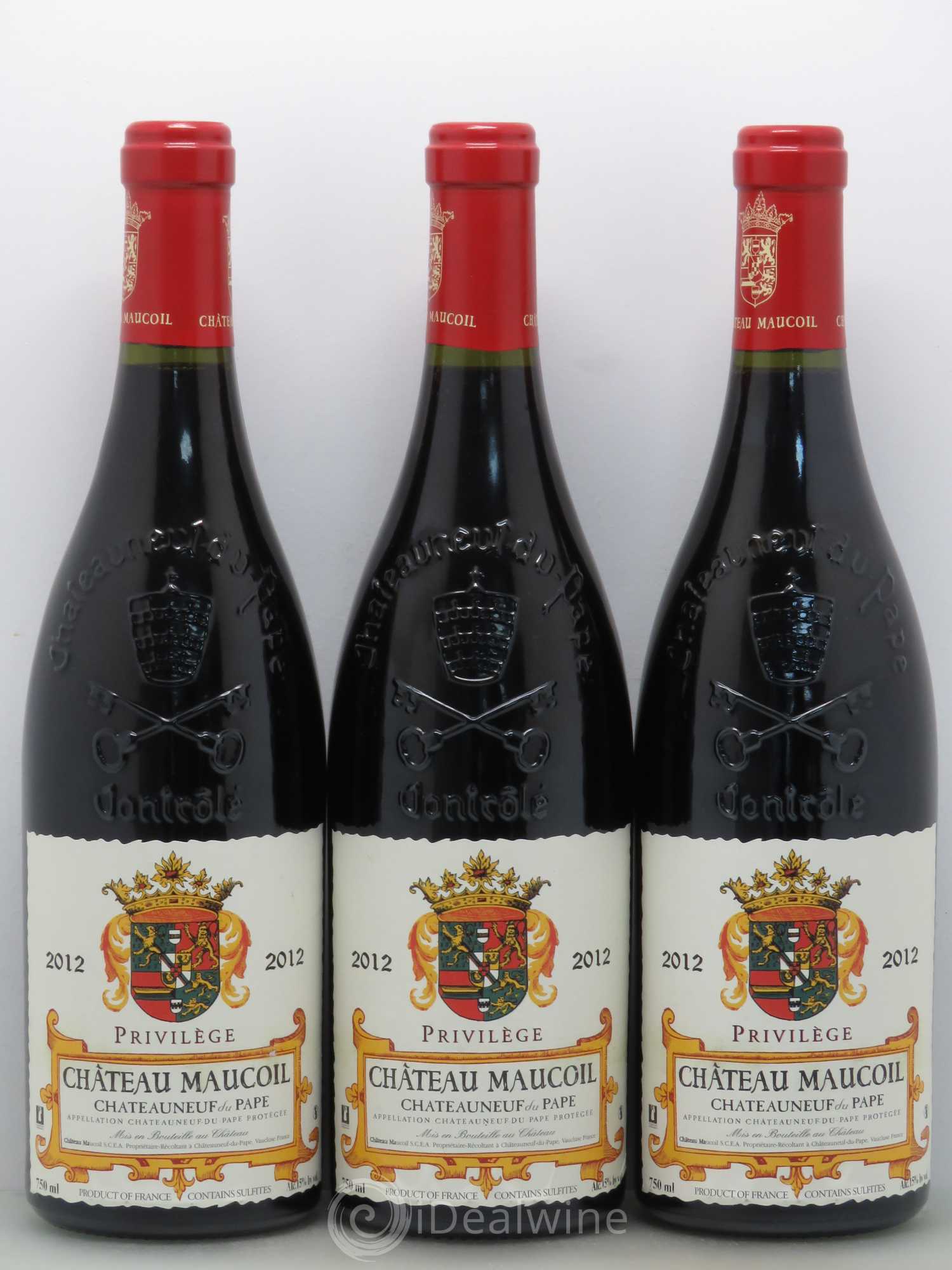 Châteauneuf-du-Pape Château De Maucoil Privilege 2012 - Posten von 3 Flaschen - 0