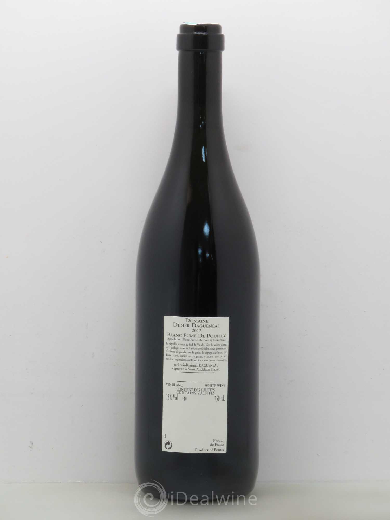 Vin de France (anciennement Pouilly-Fumé) Buisson Renard Dagueneau (Domaine Didier - Louis-Benjamin) 2012 - Lot de 1 bouteille - 1