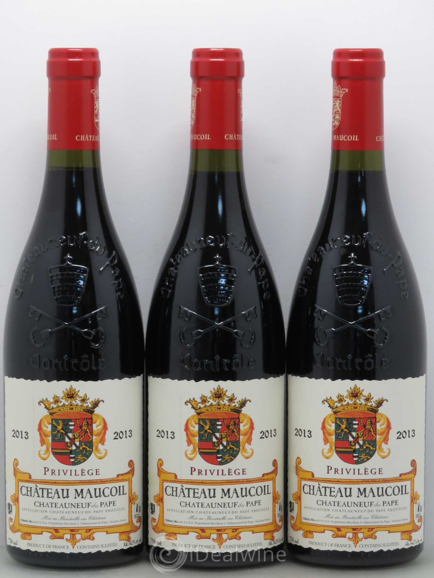 Châteauneuf-du-Pape Château De Maucoil Privilege 2013 - Posten von 3 Flaschen - 0