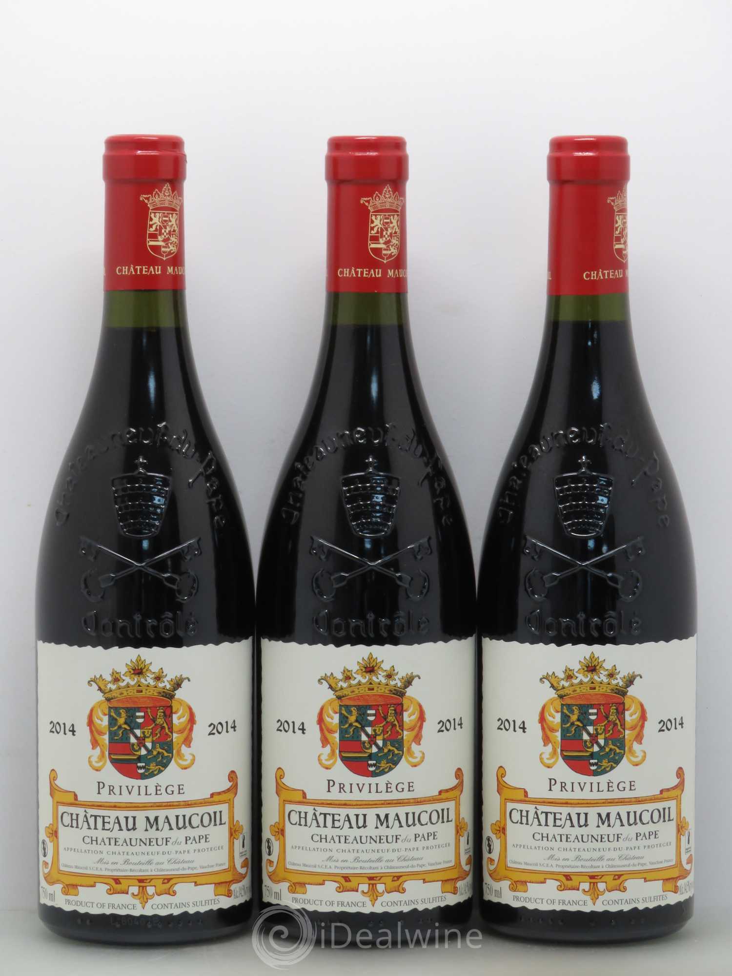 Châteauneuf-du-Pape Château De Maucoil Privilege 2014 - Posten von 3 Flaschen - 0