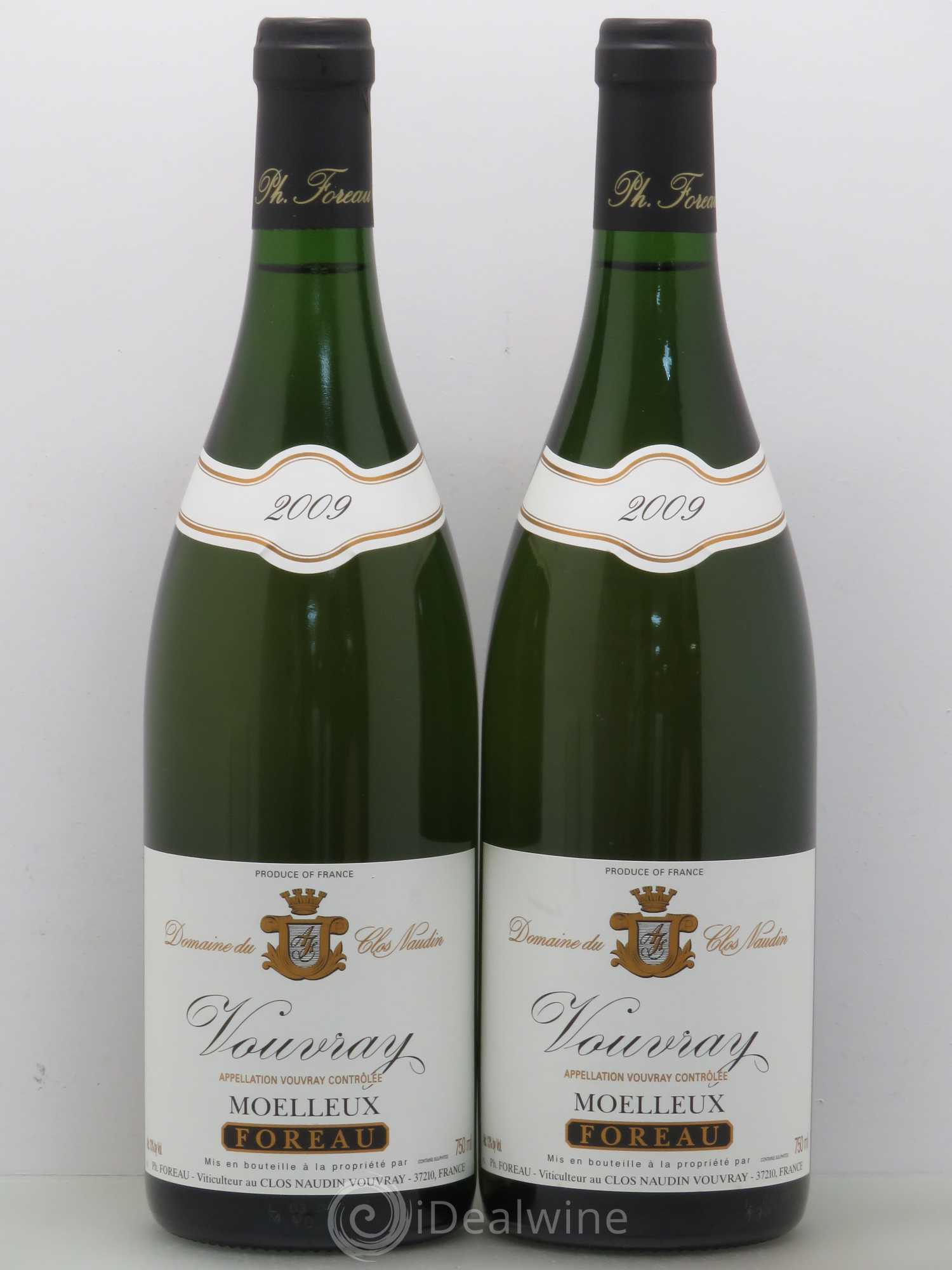 Vouvray Moelleux Clos Naudin - Philippe Foreau 2009 - Lotto di 2 bottiglie - 0