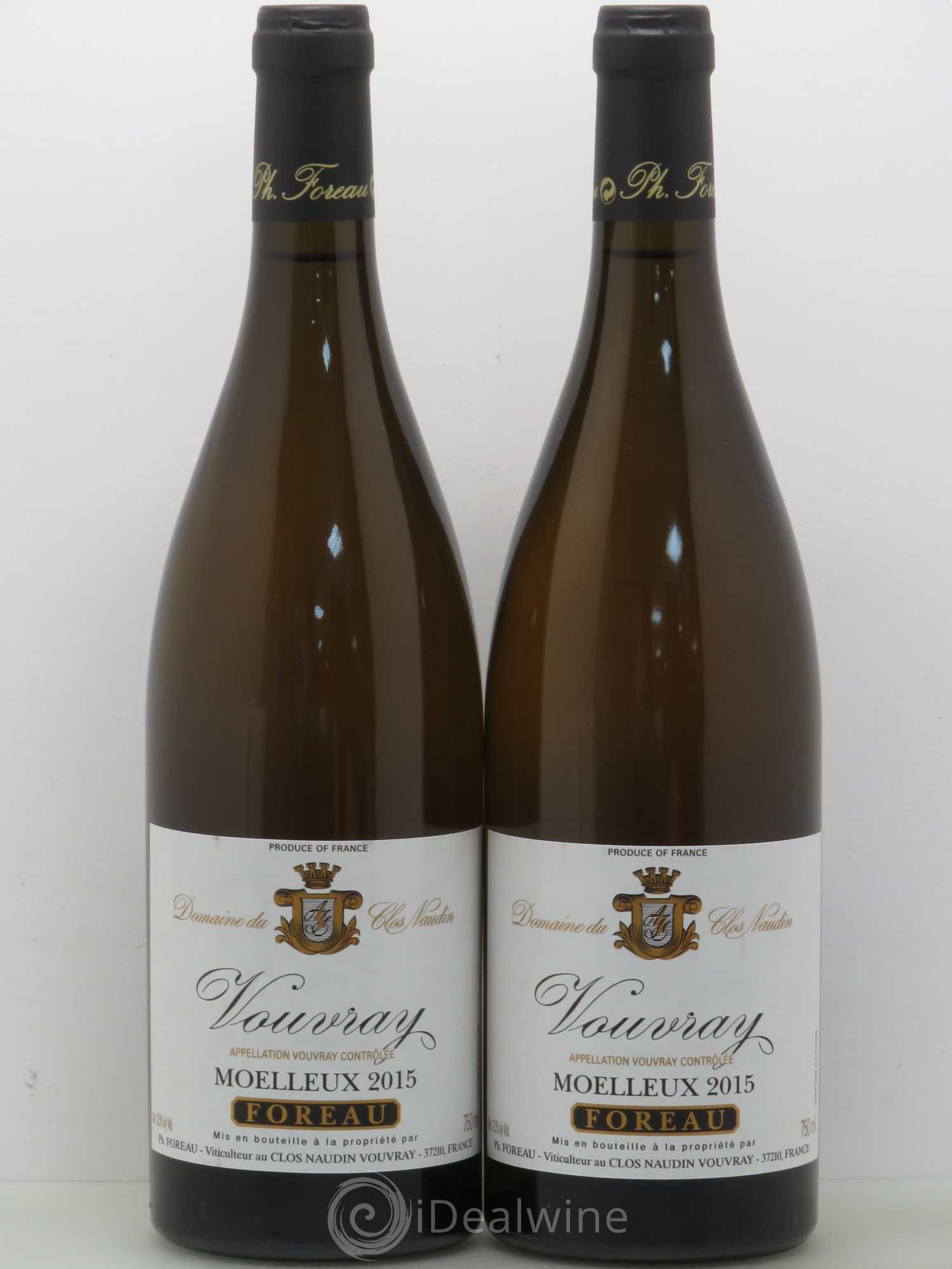 Vouvray Moelleux Clos Naudin - Philippe Foreau 2015 - Lotto di 2 bottiglie - 0