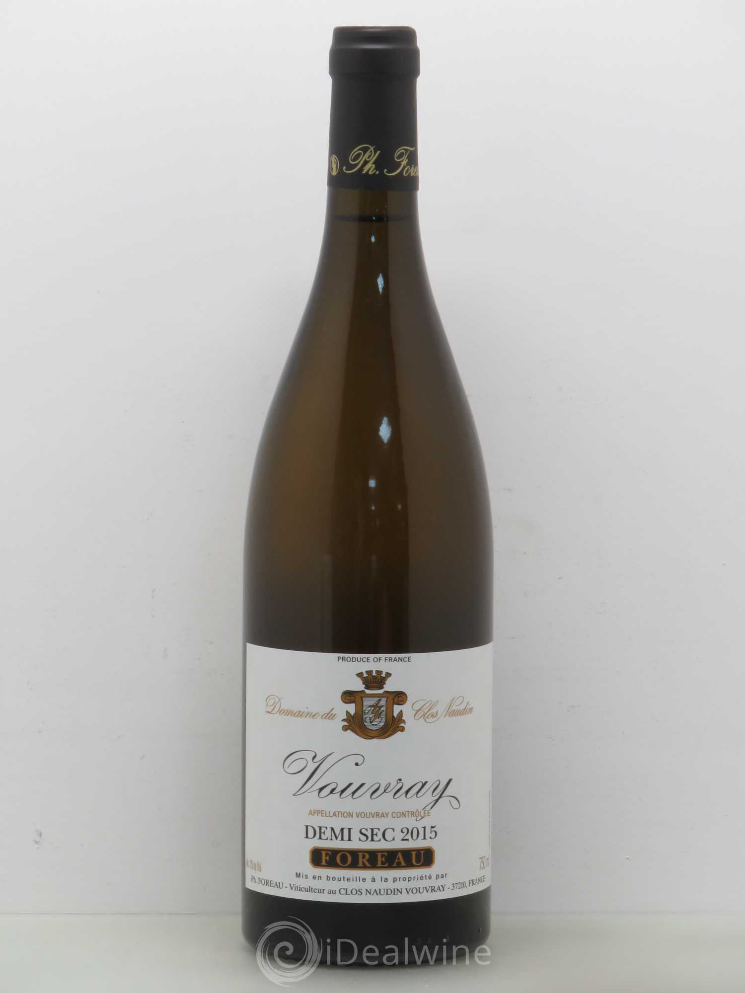 Vouvray Demi-Sec Clos Naudin - Philippe Foreau 2015 - Lot de 1 bouteille - 0