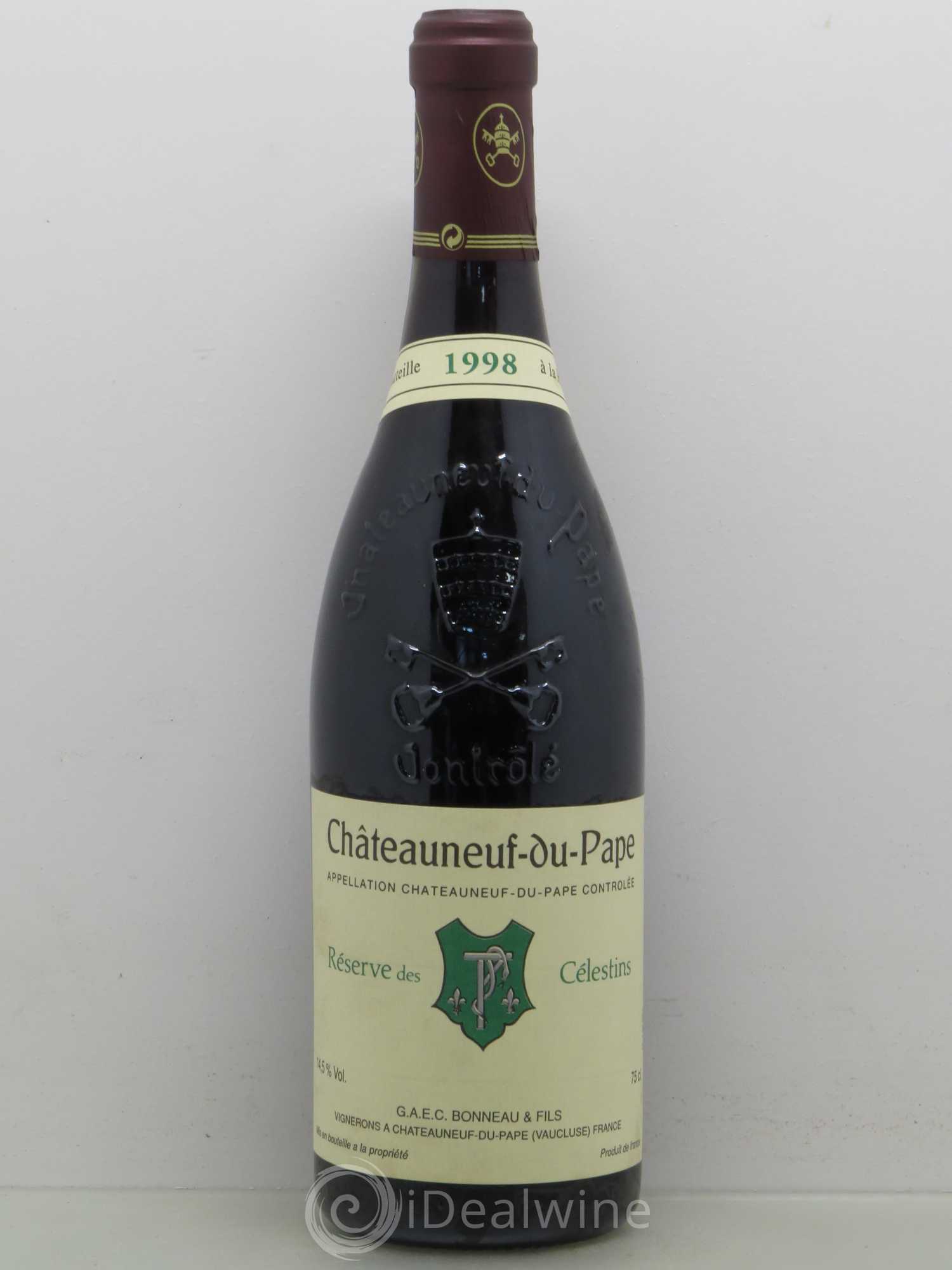 Châteauneuf-du-Pape Réserve des Célestins Henri Bonneau & Fils 1998 - Lot de 1 bouteille - 0