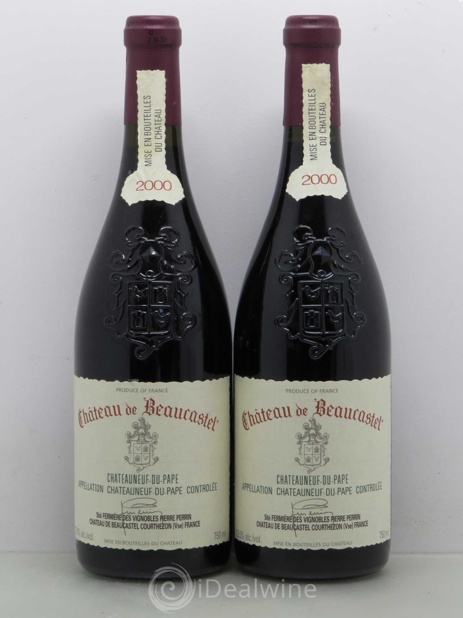 Châteauneuf-du-Pape Château de Beaucastel Famille Perrin 2000 - Lot de 2 bouteilles - 0