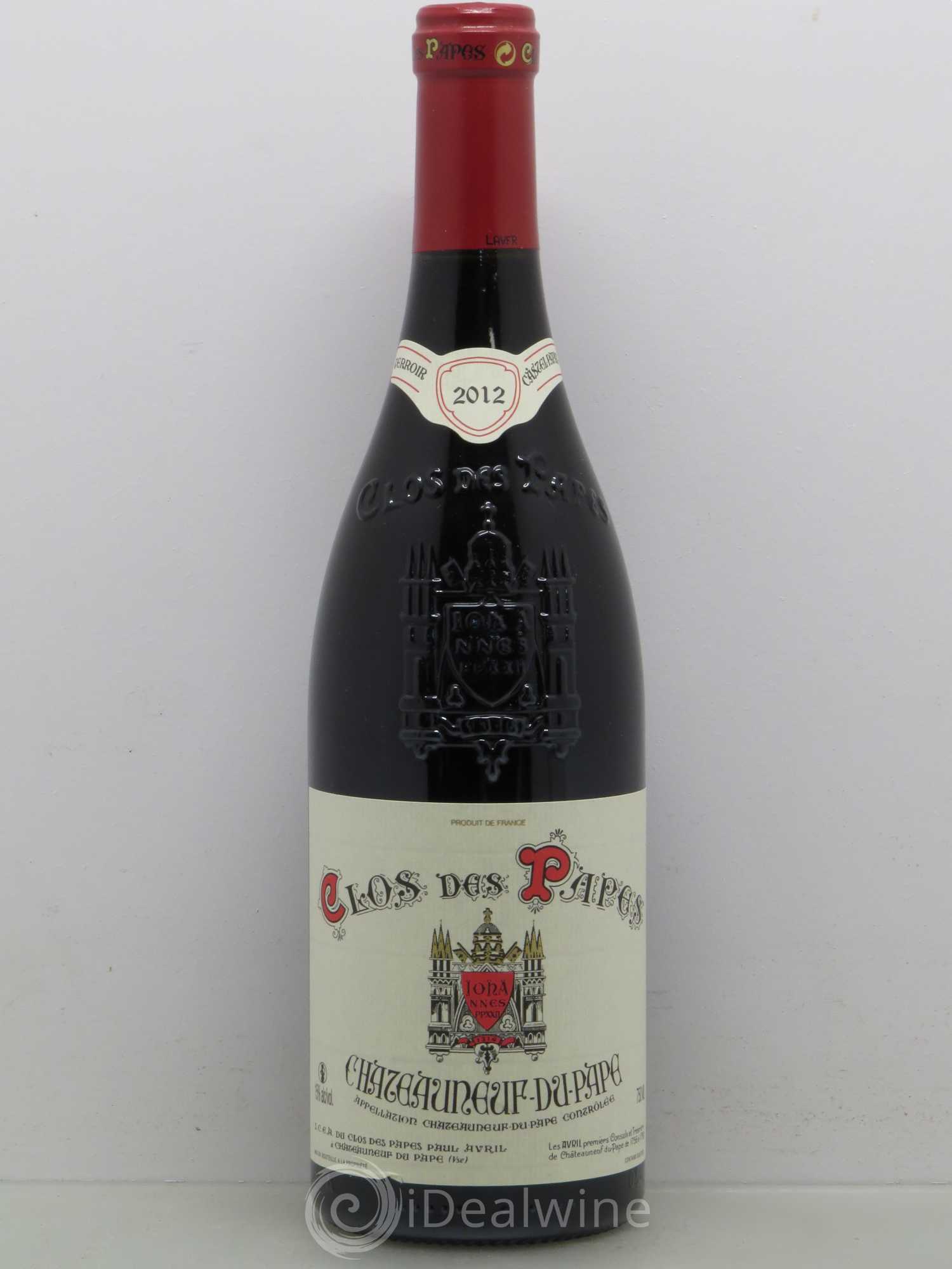 Châteauneuf-du-Pape Clos des Papes - Paul Avril 2012 - Lot de 1 bouteille - 0