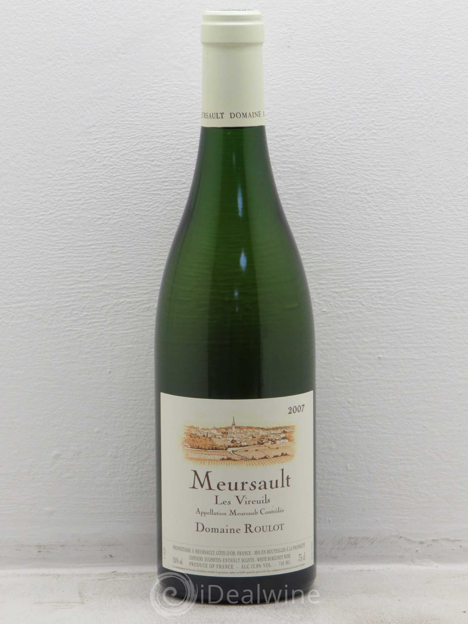 Meursault Les Vireuils Roulot (Domaine) 2007 - Lot de 1 bouteille - 0