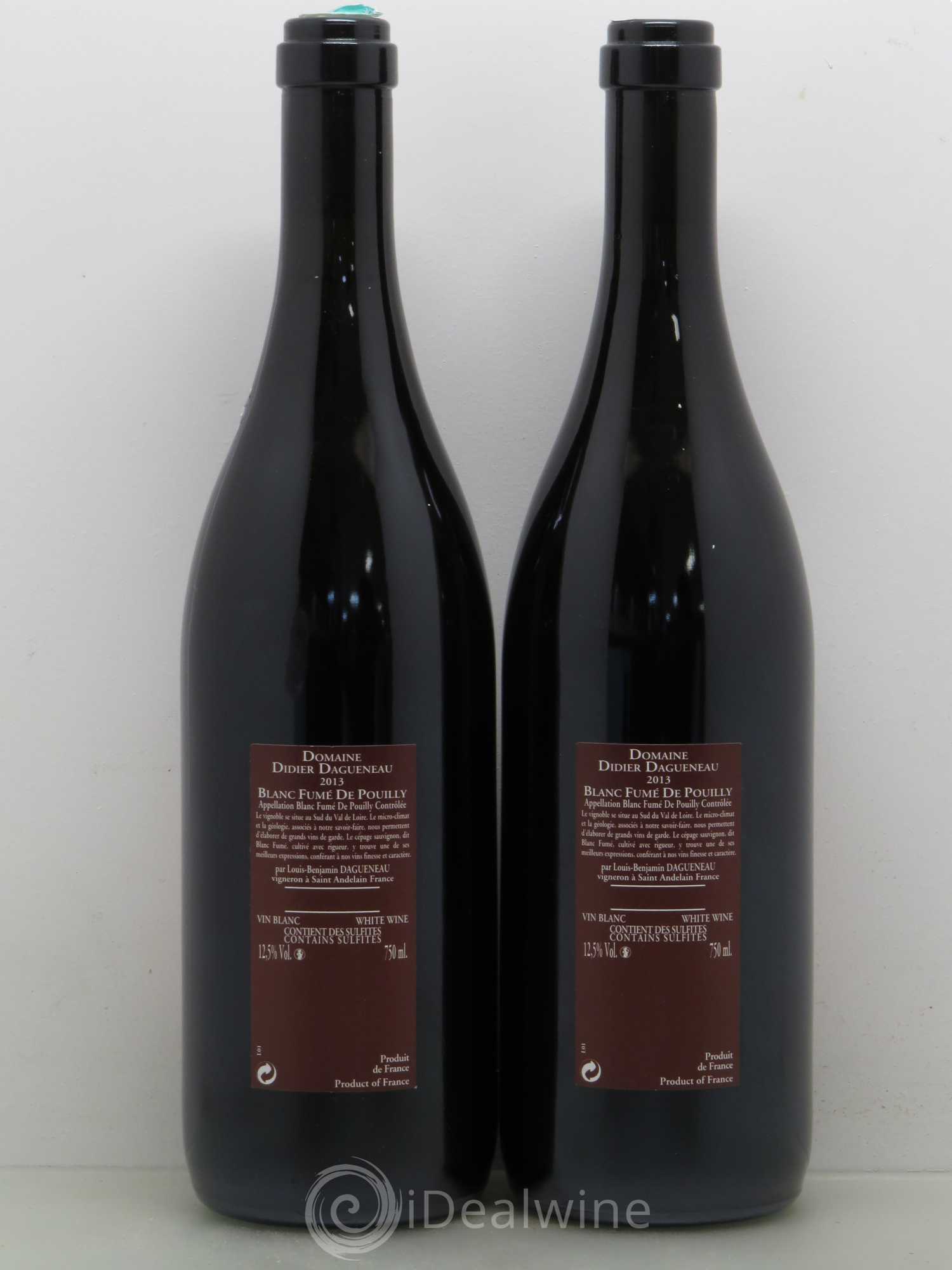 Vin de France (anciennement Pouilly-Fumé) Pur Sang Dagueneau (Domaine Didier - Louis-Benjamin) 2013 - Lot de 2 bouteilles - 1