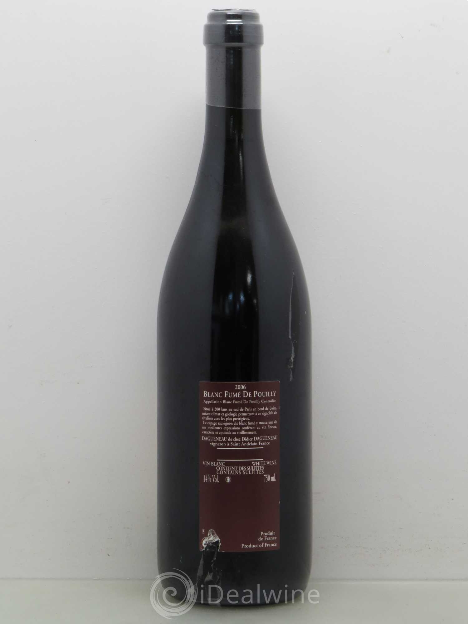 Vin de France (anciennement Pouilly-Fumé) Pur Sang Dagueneau (Domaine Didier - Louis-Benjamin) 2006 - Lot de 1 bouteille - 1