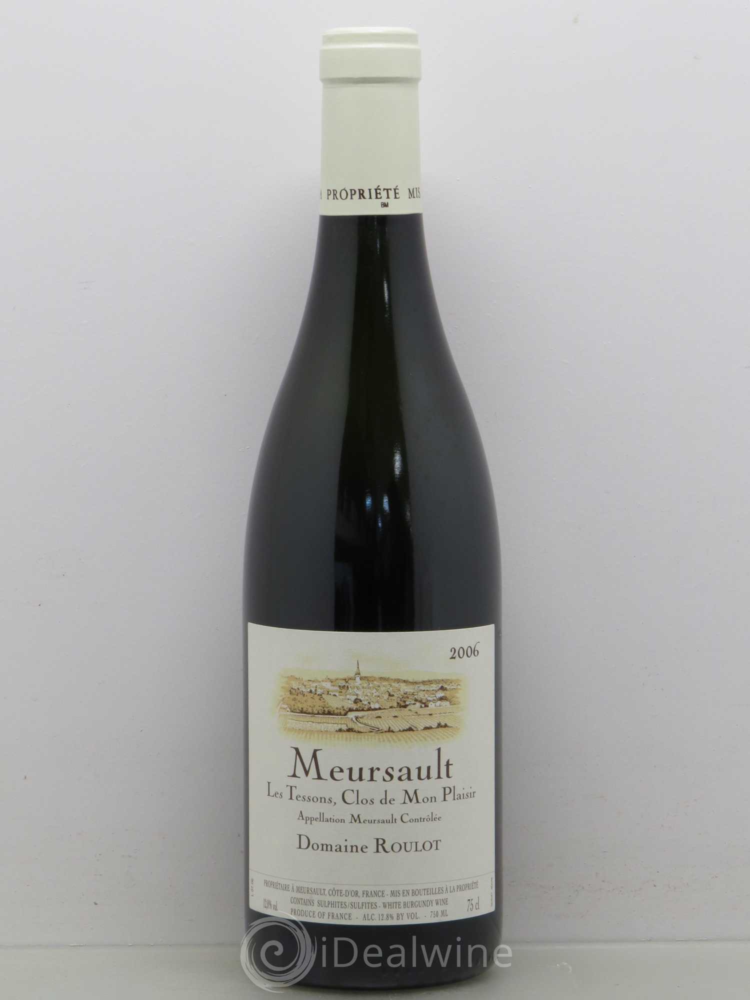Meursault Les Tessons Clos de Mon plaisir Roulot (Domaine) 2006 - Lot de 1 bouteille - 0