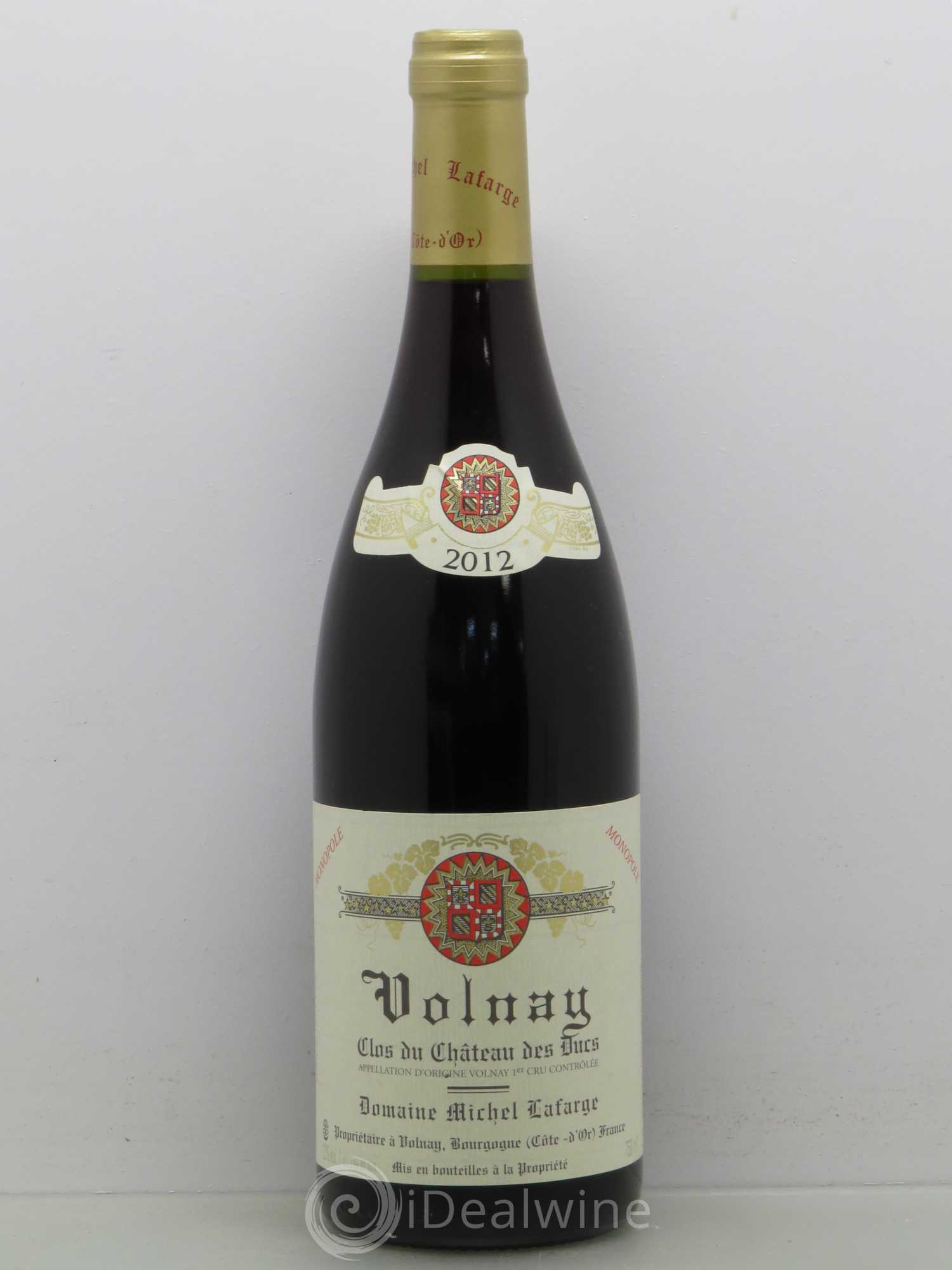 Volnay 1er Cru Clos du Château des Ducs Lafarge (Domaine) 2012 - Lot de 1 bouteille - 0