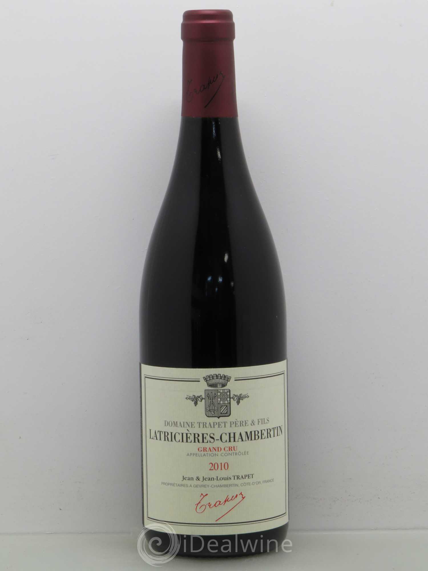 Latricières-Chambertin Grand Cru Domaine Trapet 2010 - Lot de 1 bouteille - 0