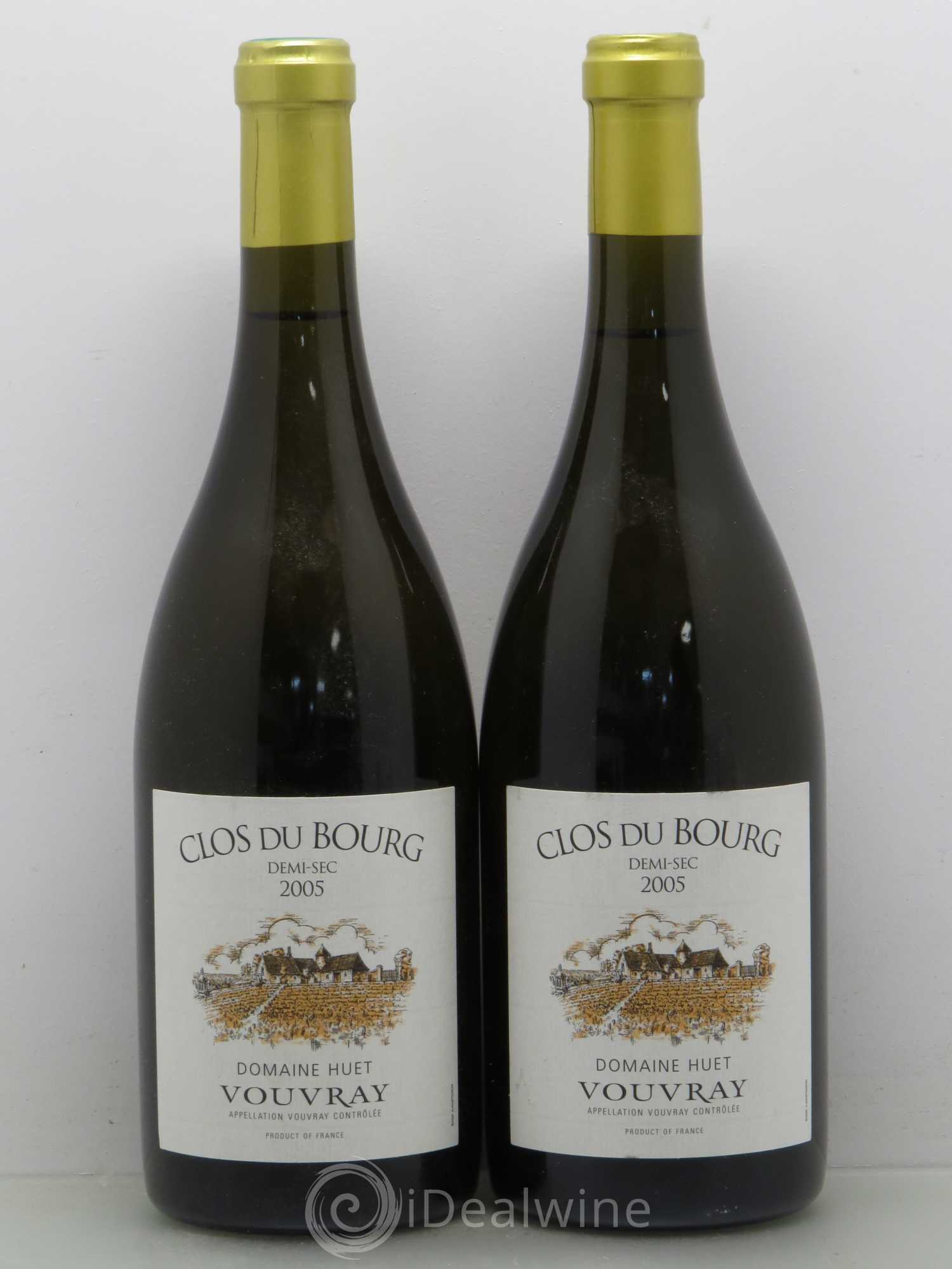 Vouvray Clos du Bourg Moelleux Domaine Huet Demi Sec 2005 - Lot de 2 bouteilles - 0
