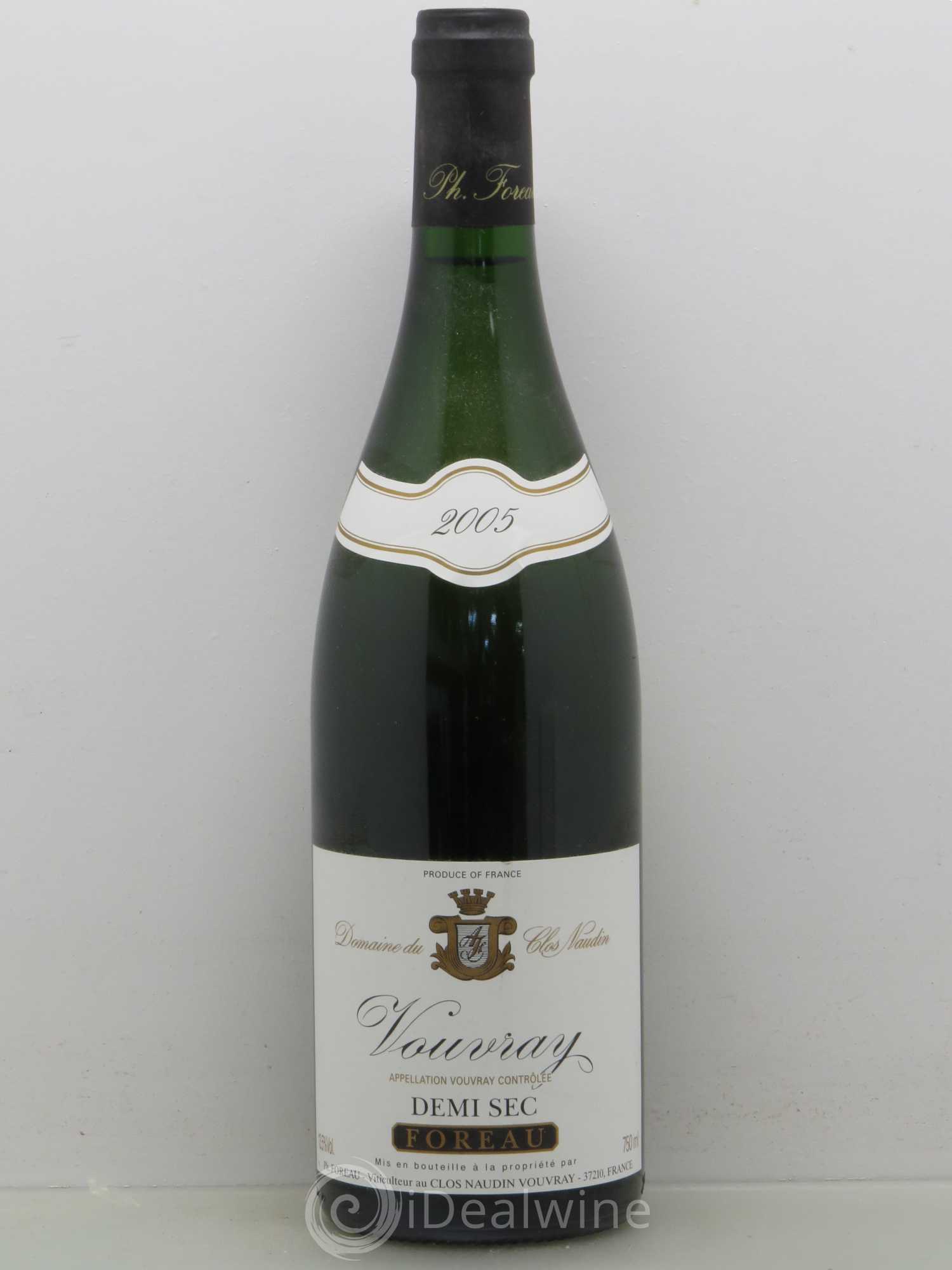 Vouvray Demi-Sec Clos Naudin - Philippe Foreau 2005 - Lot de 1 bouteille - 0