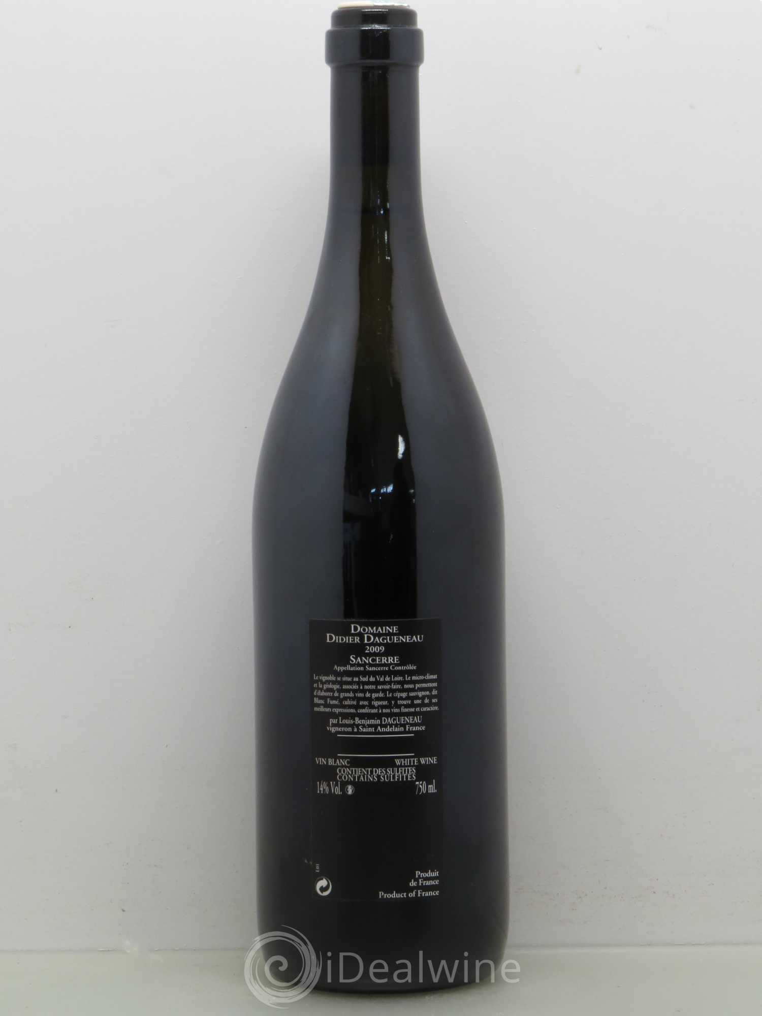 Sancerre Le Mont Damné Chavignol Dagueneau (Domaine Didier - Louis-Benjamin) 2009 - Lot de 1 bouteille - 1