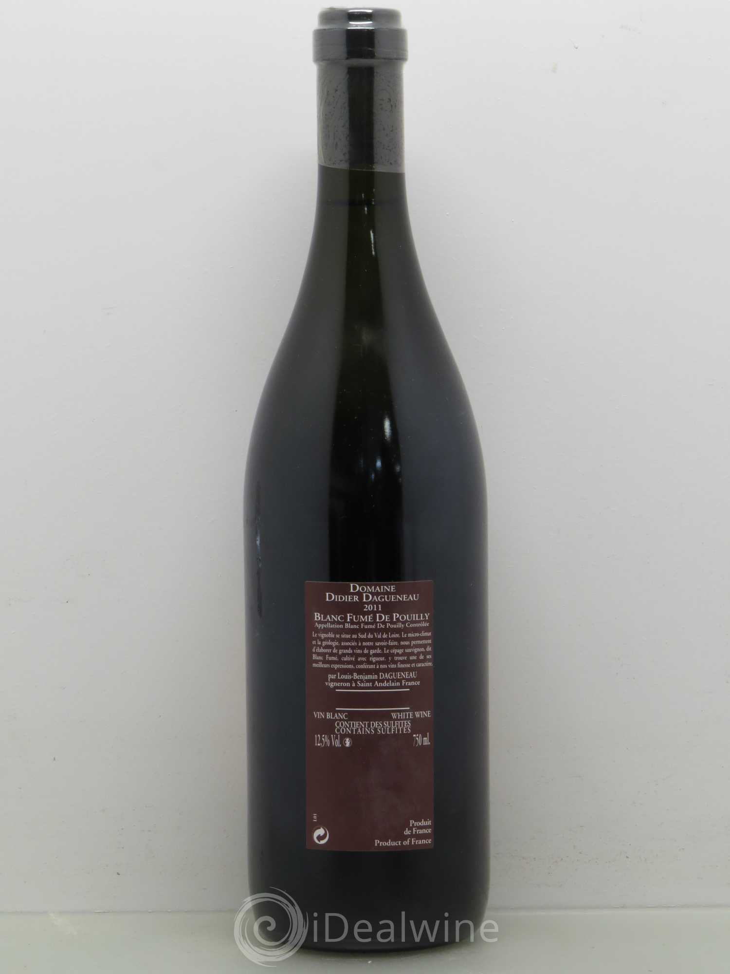 Vin de France (anciennement Pouilly-Fumé) Pur Sang Dagueneau (Domaine Didier - Louis-Benjamin) 2011 - Lot de 1 bouteille - 1