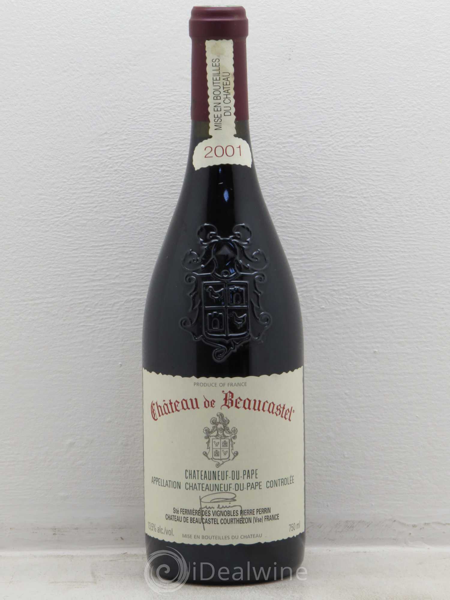 Châteauneuf-du-Pape Château de Beaucastel Famille Perrin 2001 - Lot de 1 bouteille - 0