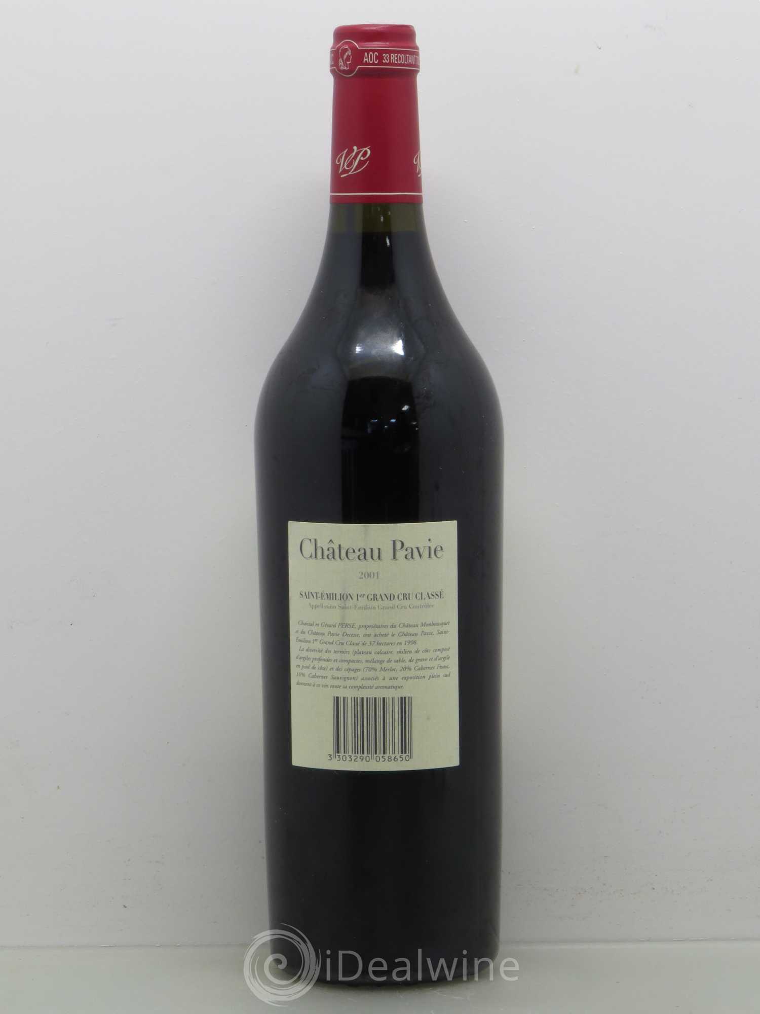 Château Pavie 1er Grand Cru Classé A 2001 - Lot de 1 bouteille - 1