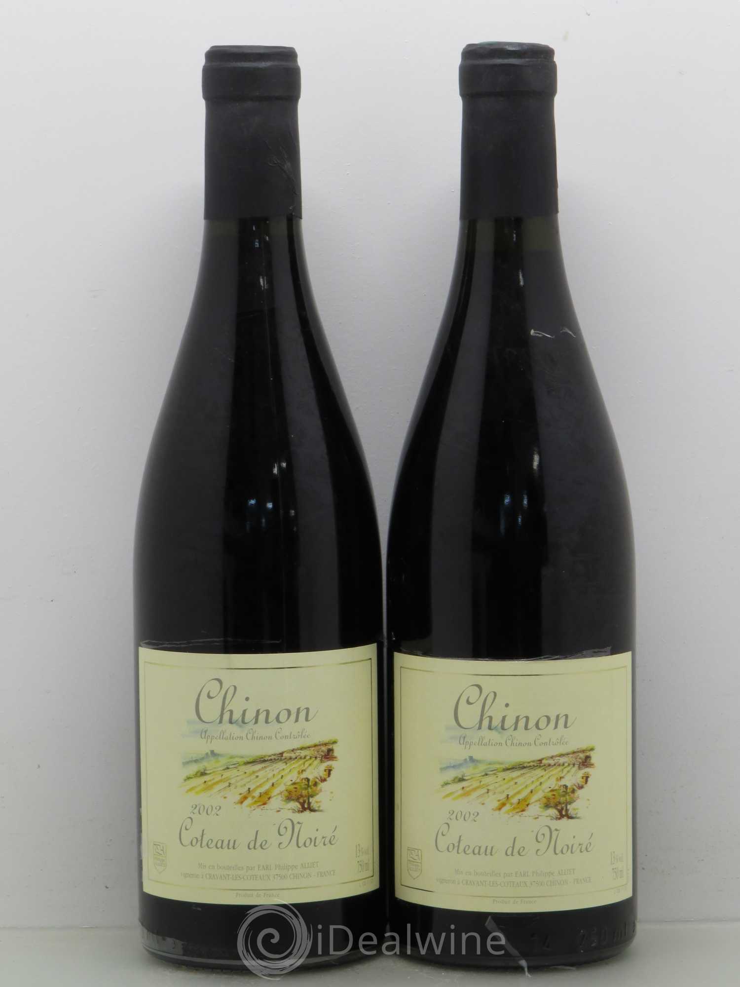 Chinon Coteau de Noiré Philippe Alliet 2002 - Lot de 2 bouteilles - 0