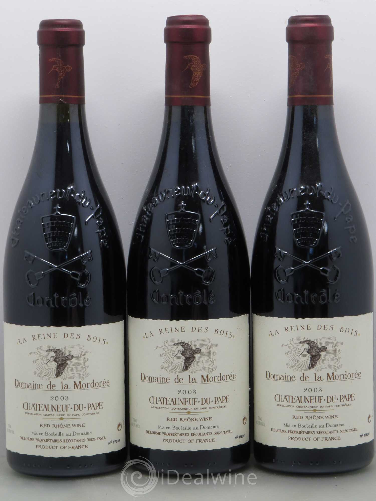Châteauneuf-du-Pape Domaine de La Mordorée (Domaine de) 2003 - Lot de 3 bouteilles - 0