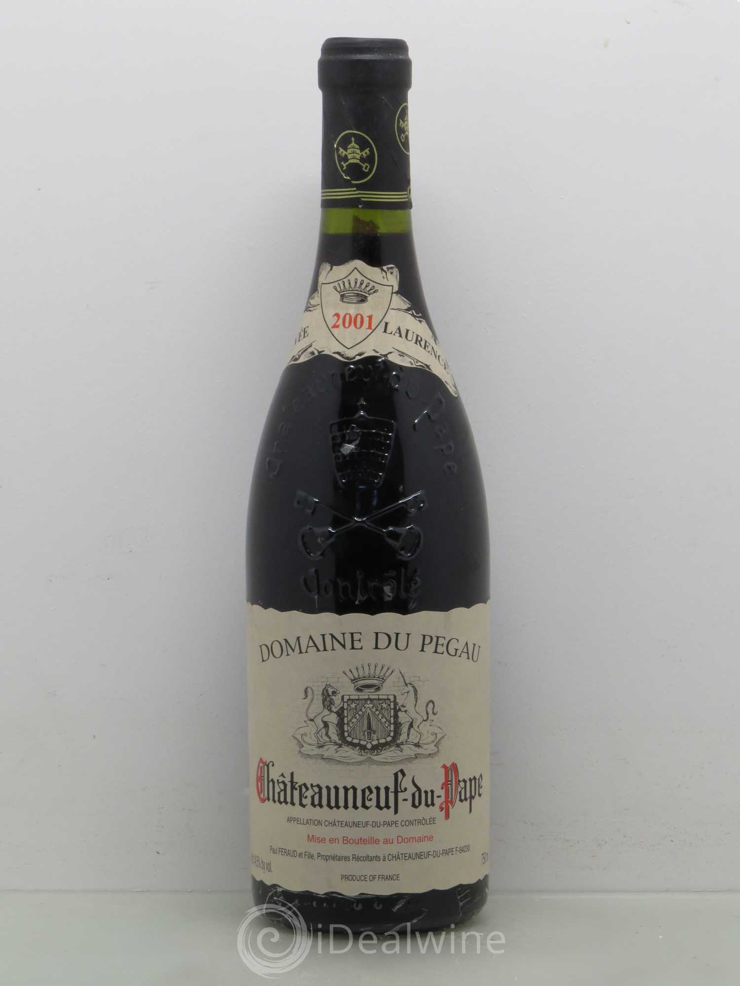 Châteauneuf-du-Pape Domaine du Pégau Cuvée Laurence Paul et Laurence Féraud 2001 - Lot de 1 bouteille - 0