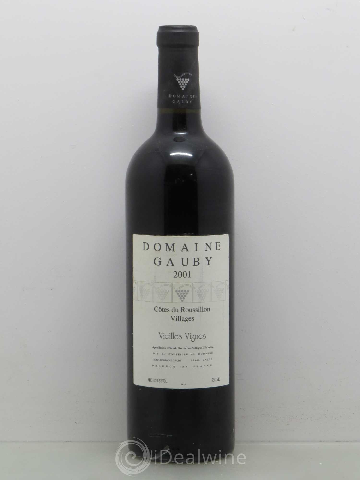Côtes du Roussillon Villages Vieilles vignes Gauby (Domaine) 2001 - Lot de 1 bouteille - 0