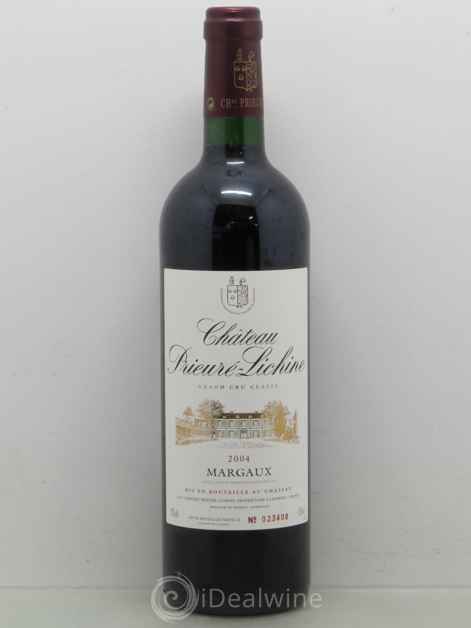 Château Prieuré Lichine 4ème Grand Cru Classé 2004 - Lot de 1 bouteille - 0