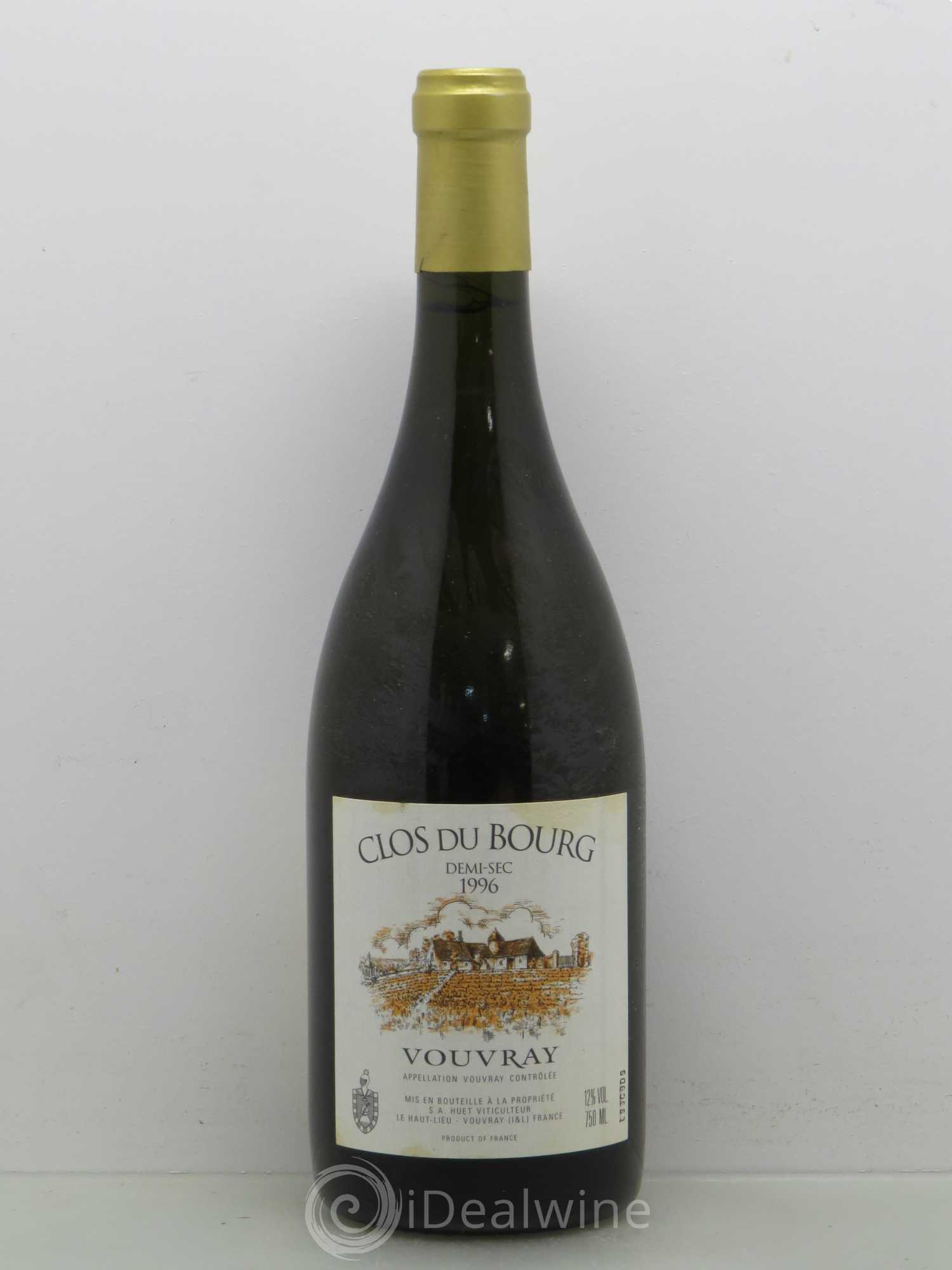Vouvray Clos du Bourg Demi-Sec Domaine Huet 1996 - Lot de 1 bouteille - 0