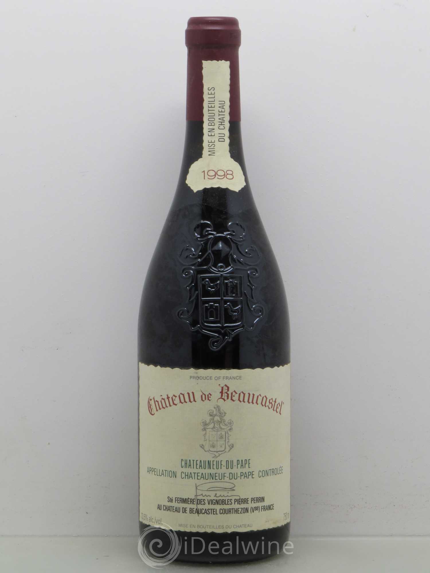 Châteauneuf-du-Pape Château de Beaucastel Famille Perrin 1998 - Lot de 1 bouteille - 0
