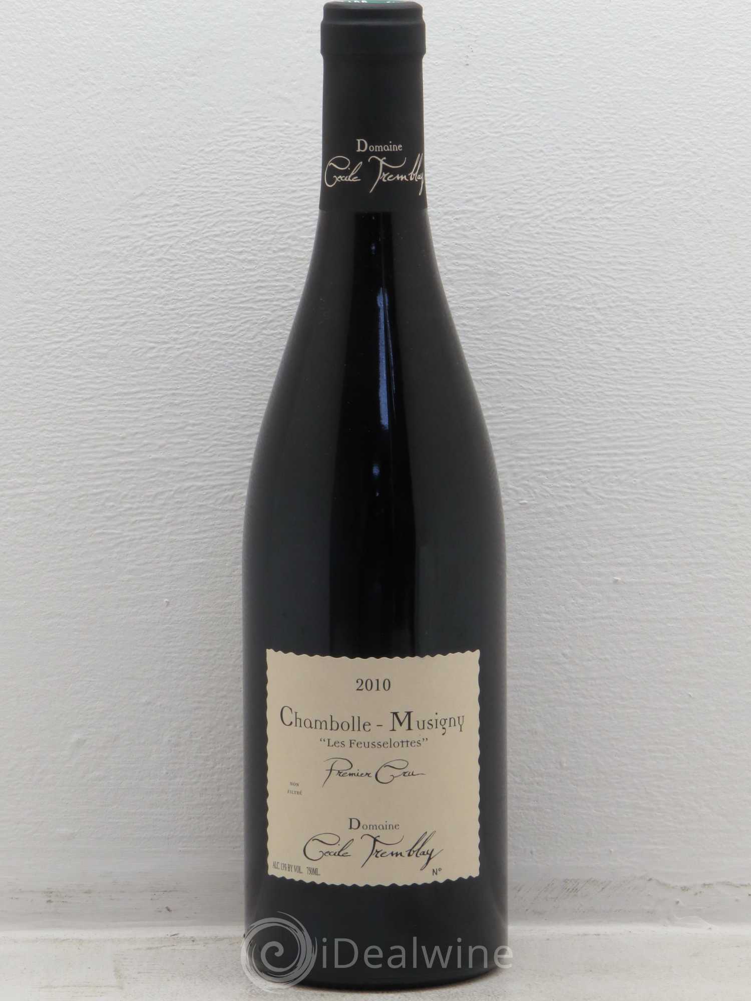 Chambolle-Musigny 1er Cru Les Feusselottes Cécile Tremblay 2010 - Lot de 1 bouteille - 0
