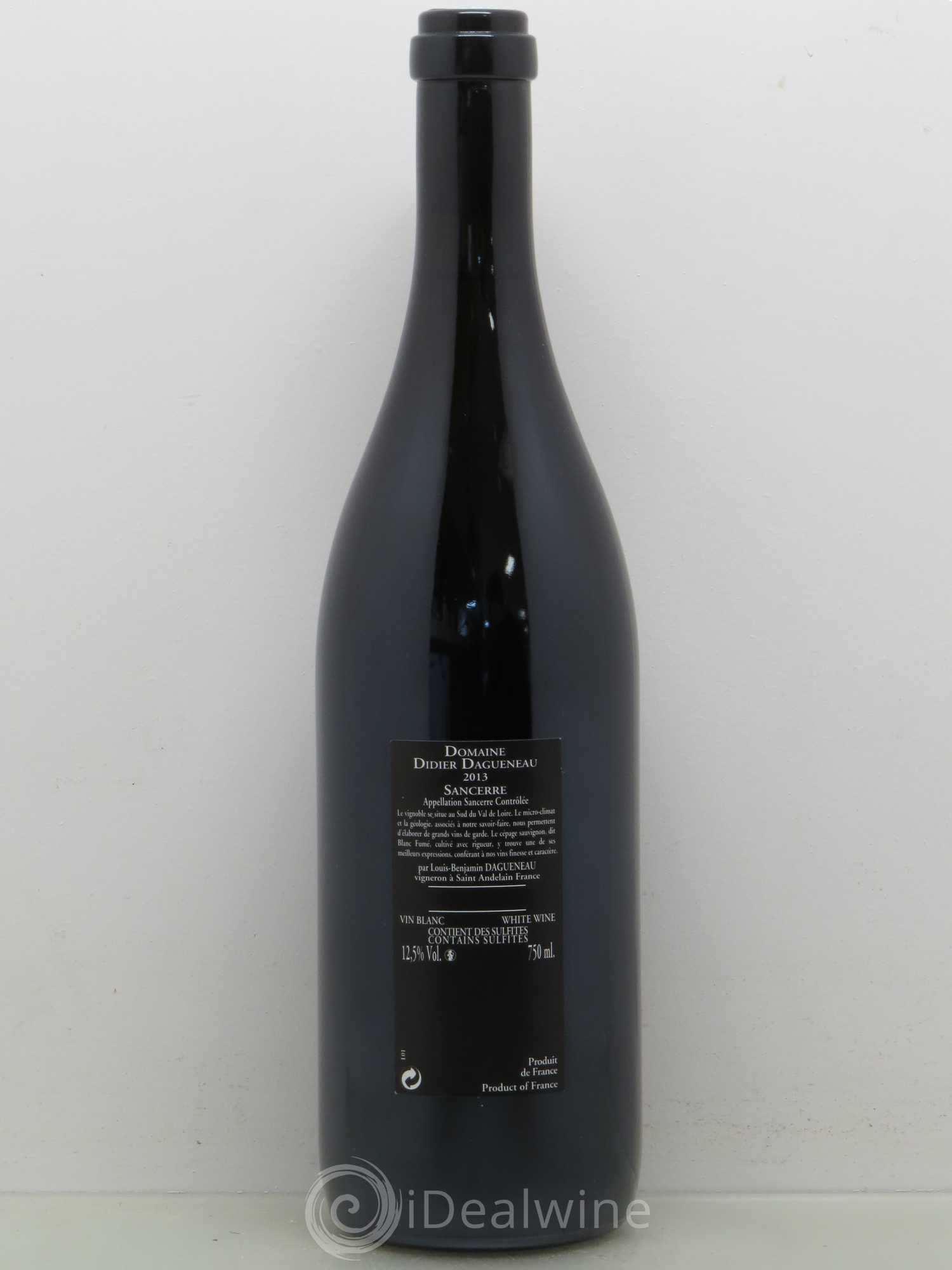 Sancerre Le Mont Damné Chavignol Dagueneau (Domaine Didier - Louis-Benjamin) 2013 - Lot de 1 bouteille - 1
