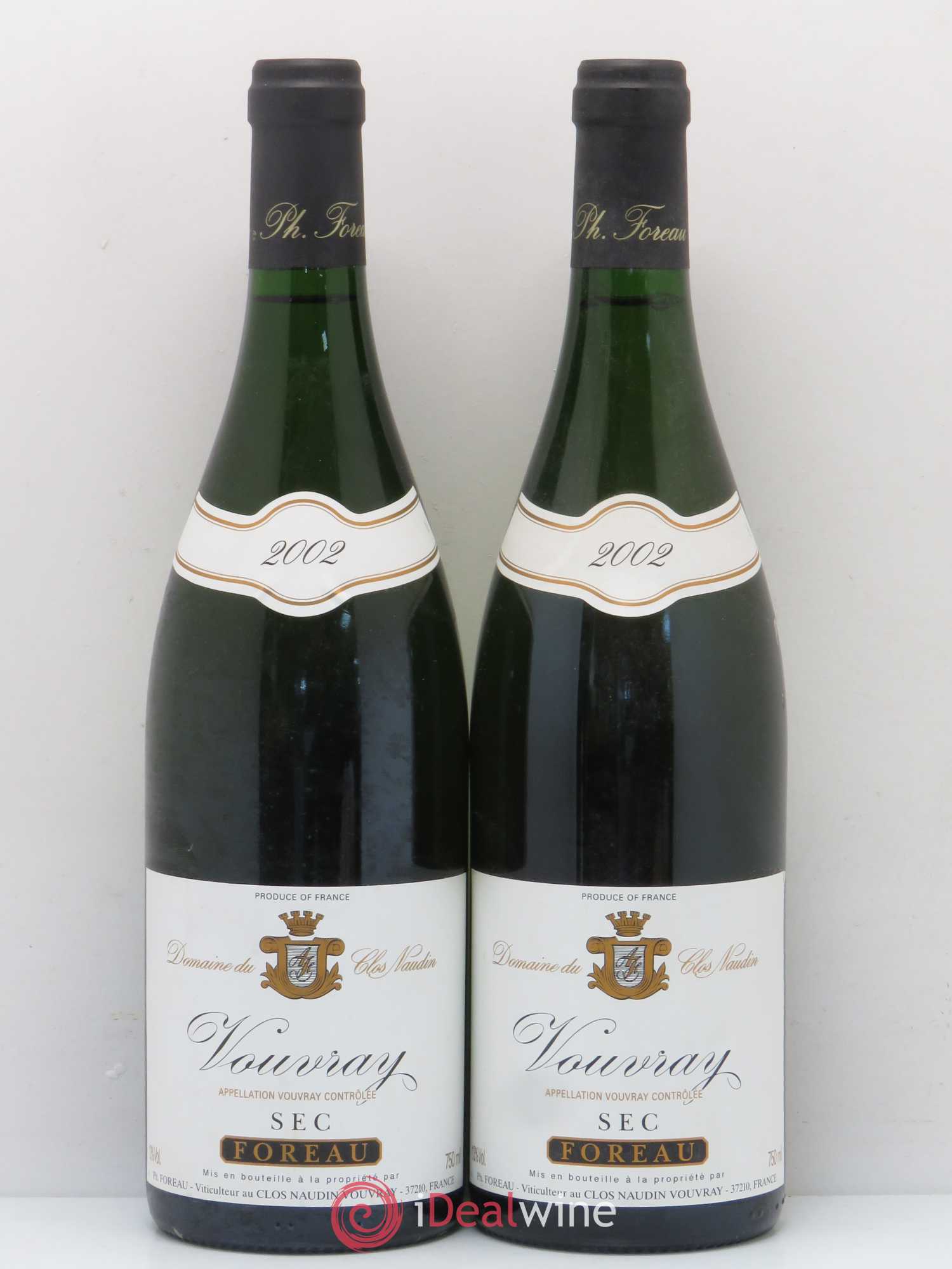 Vouvray Sec Clos Naudin - Philippe Foreau 2002 - Lot de 2 bouteilles - 0