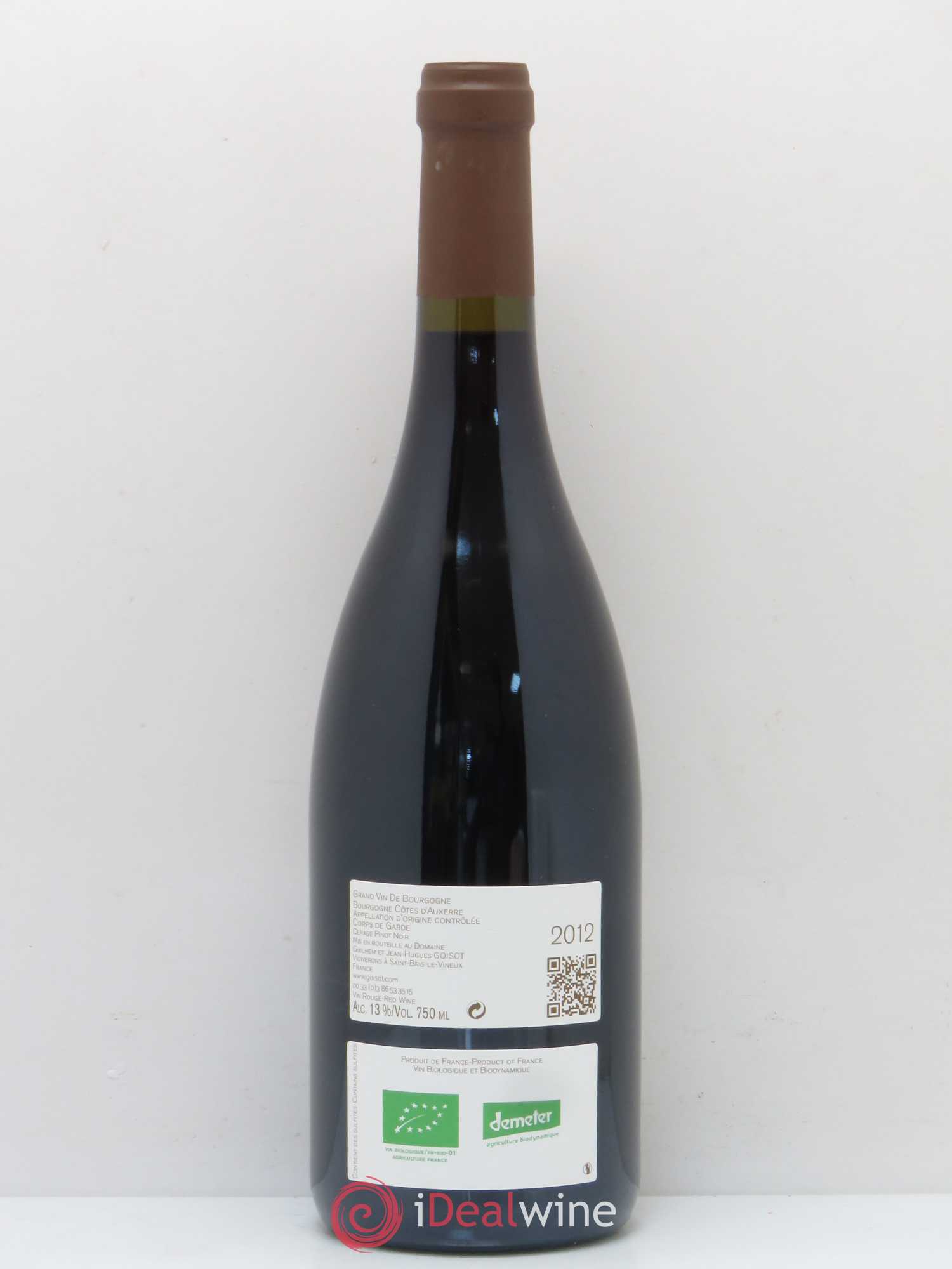 Bourgogne Côtes d'Auxerre Corps de Garde Goisot 2012 - Posten von 1 Flasche - 1