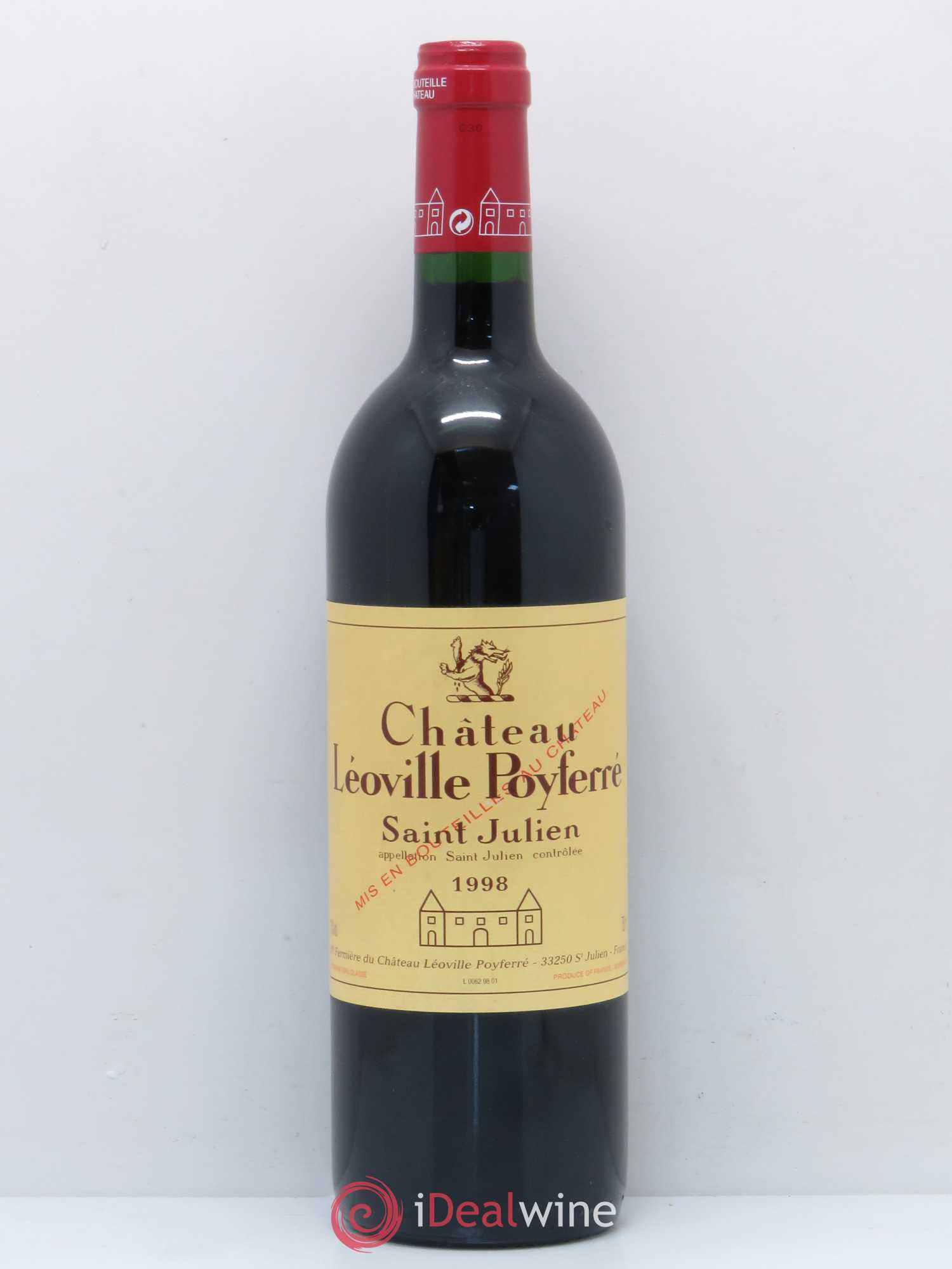 Château Léoville Poyferré 2ème Grand Cru Classé 1998 - Lot de 1 bouteille - 0