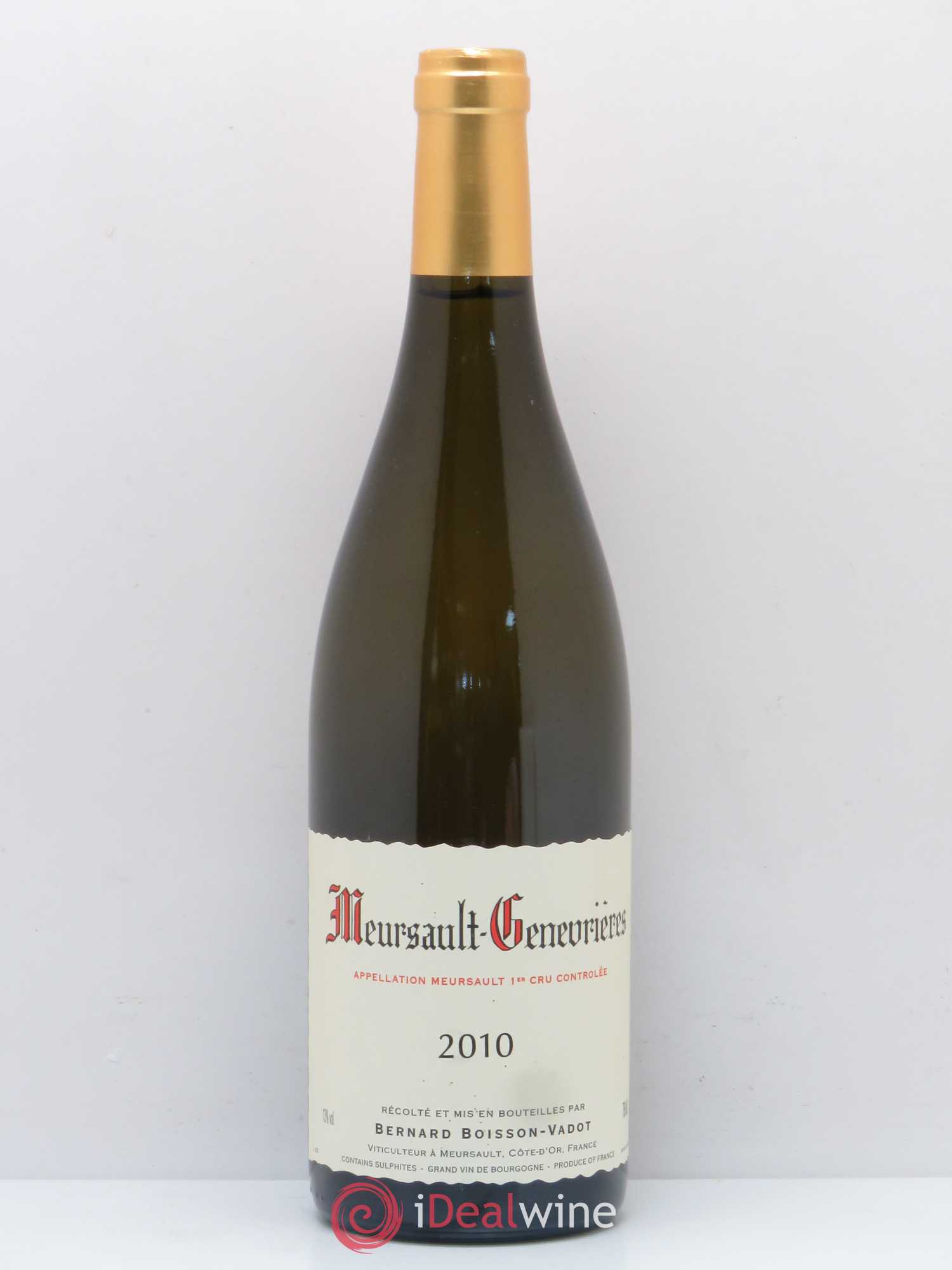 Meursault 1er Cru Genevrières Boisson-Vadot (Domaine) 2010 - Lot de 1 bouteille - 0