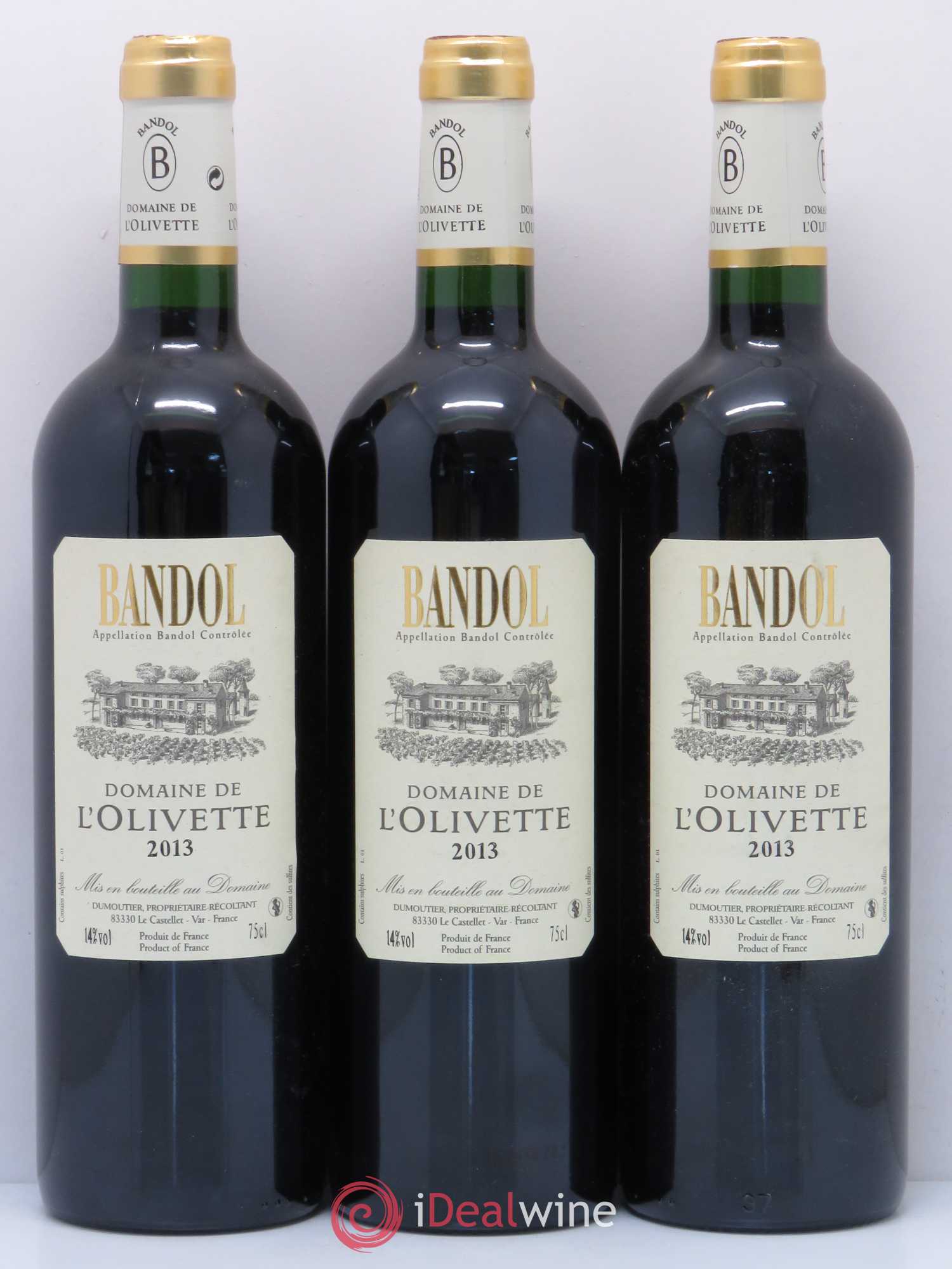 Bandol Domaine de L'Olivette 2013 - Posten von 6 Flaschen - 2