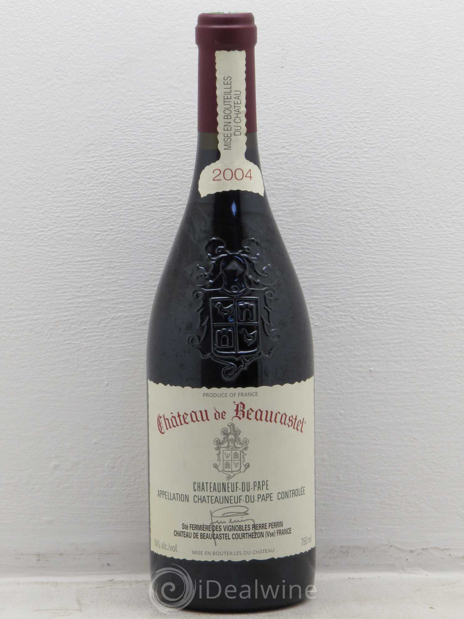 Châteauneuf-du-Pape Château de Beaucastel Famille Perrin 2004 - Lot de 1 bouteille - 0
