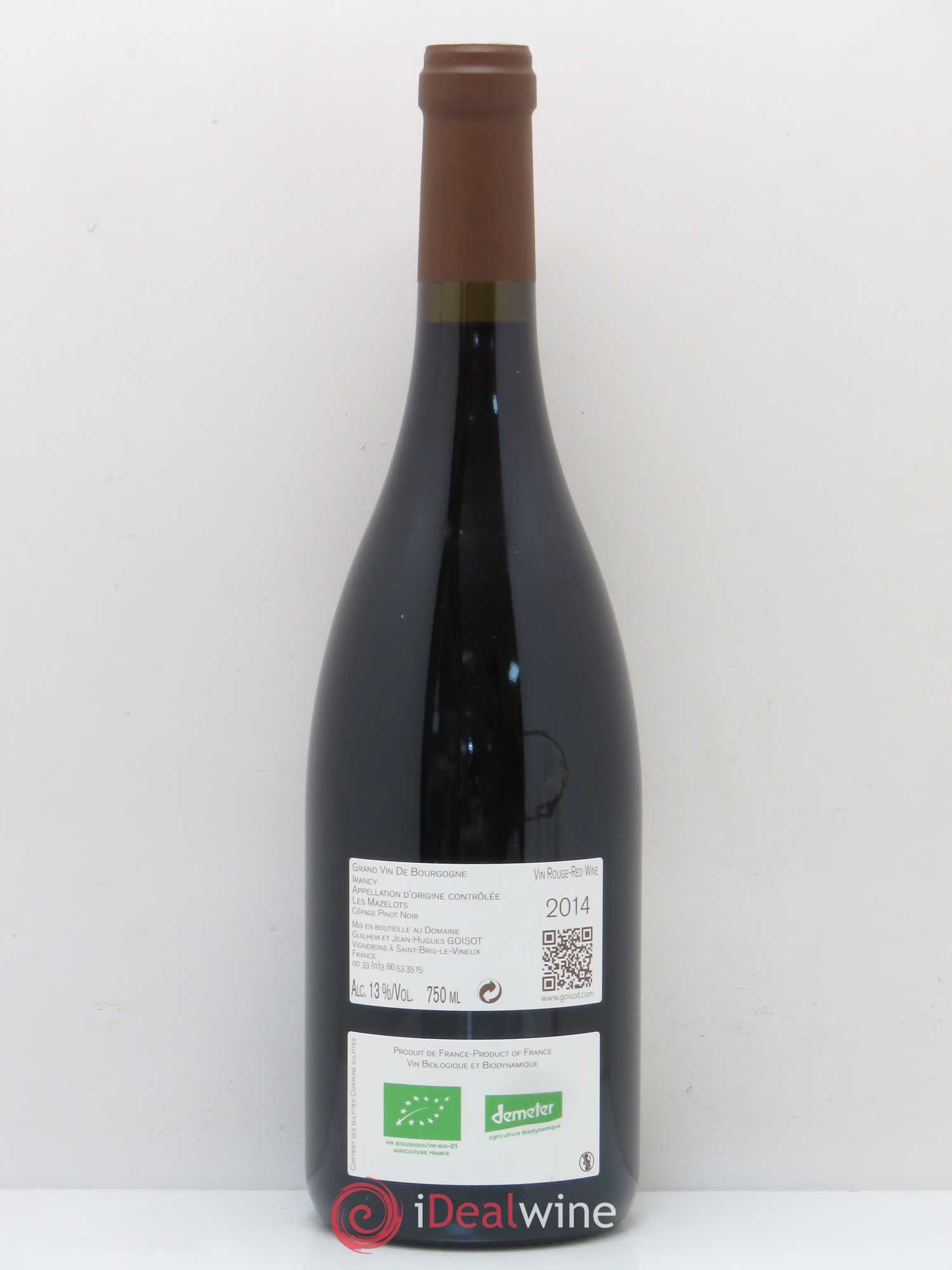 Divers Irancy Les Mazelots Goisot 2014 - Posten von 1 Flasche - 1
