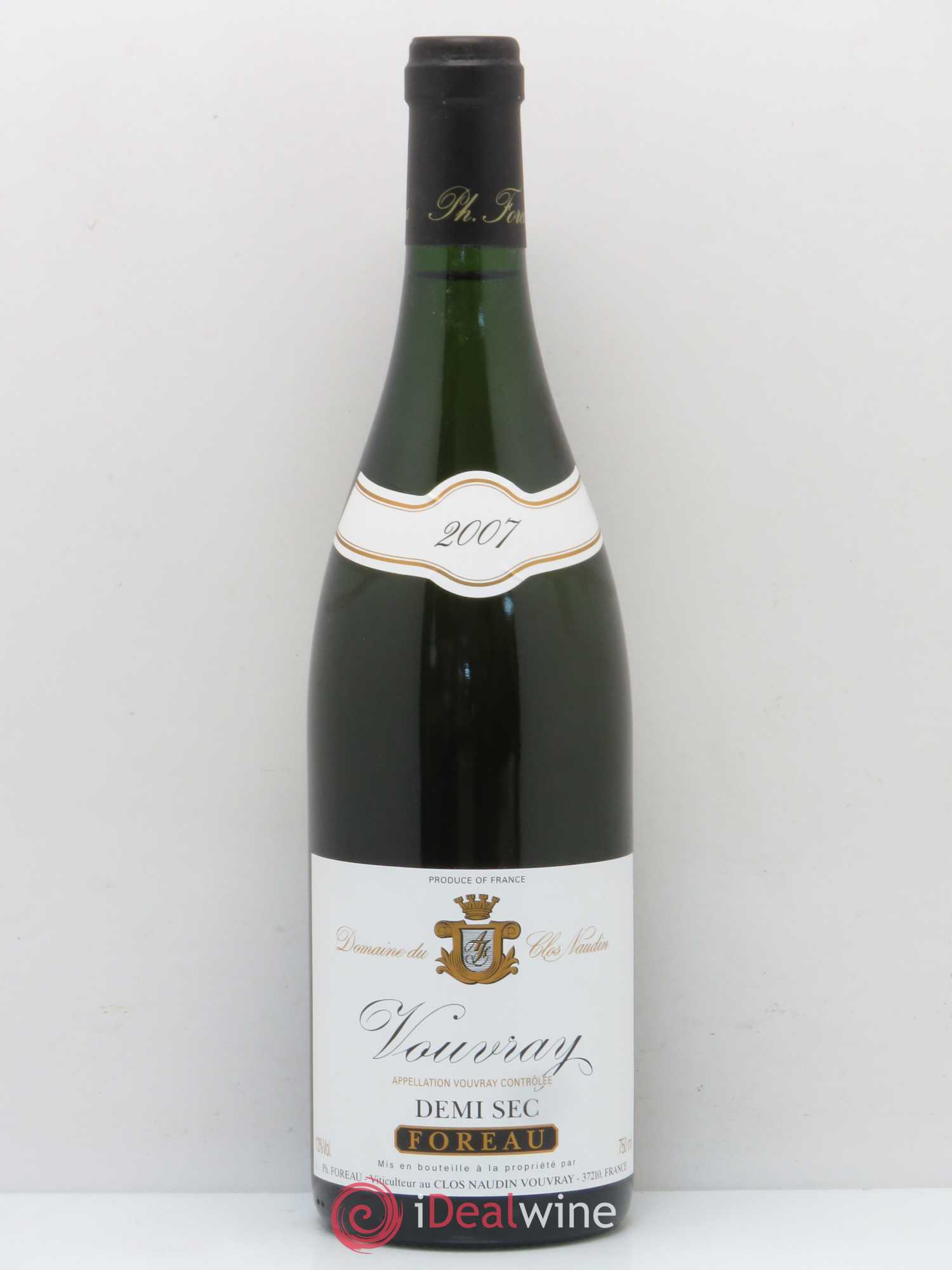 Vouvray Demi-Sec Clos Naudin - Philippe Foreau 2007 - Lot de 1 bouteille - 0