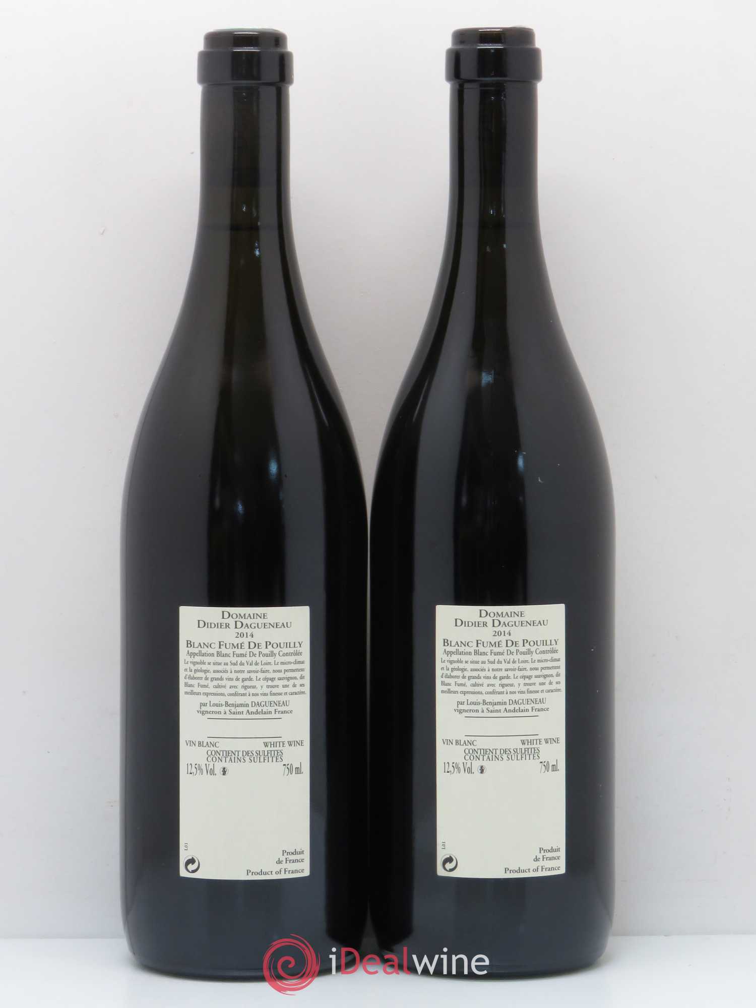 Pouilly-Fumé Blanc Fumé de Pouilly Dagueneau (Domaine Didier - Louis-Benjamin) 2014 - Lot de 2 bouteilles - 1