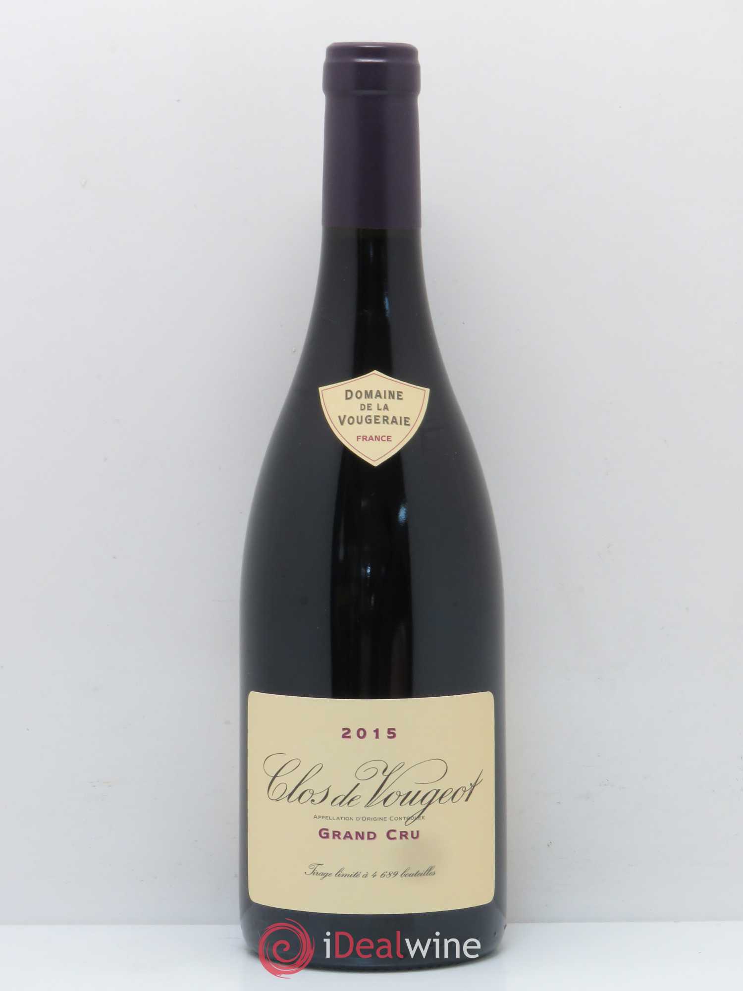 Clos de Vougeot Grand Cru La Vougeraie 2015 - Lot de 1 bouteille - 0